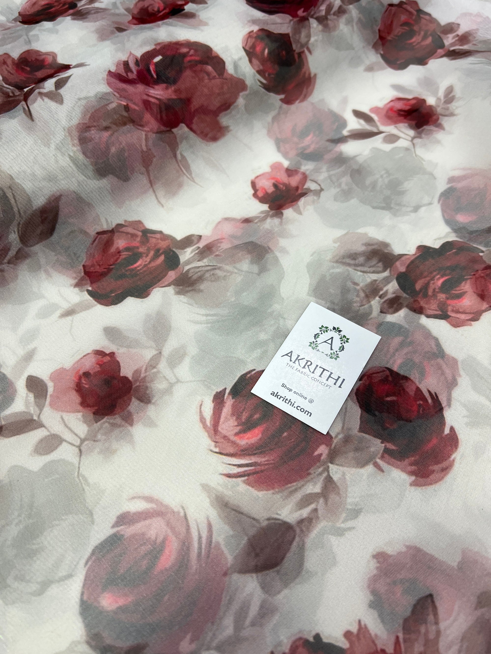 Digital floral Printed organza fabric
