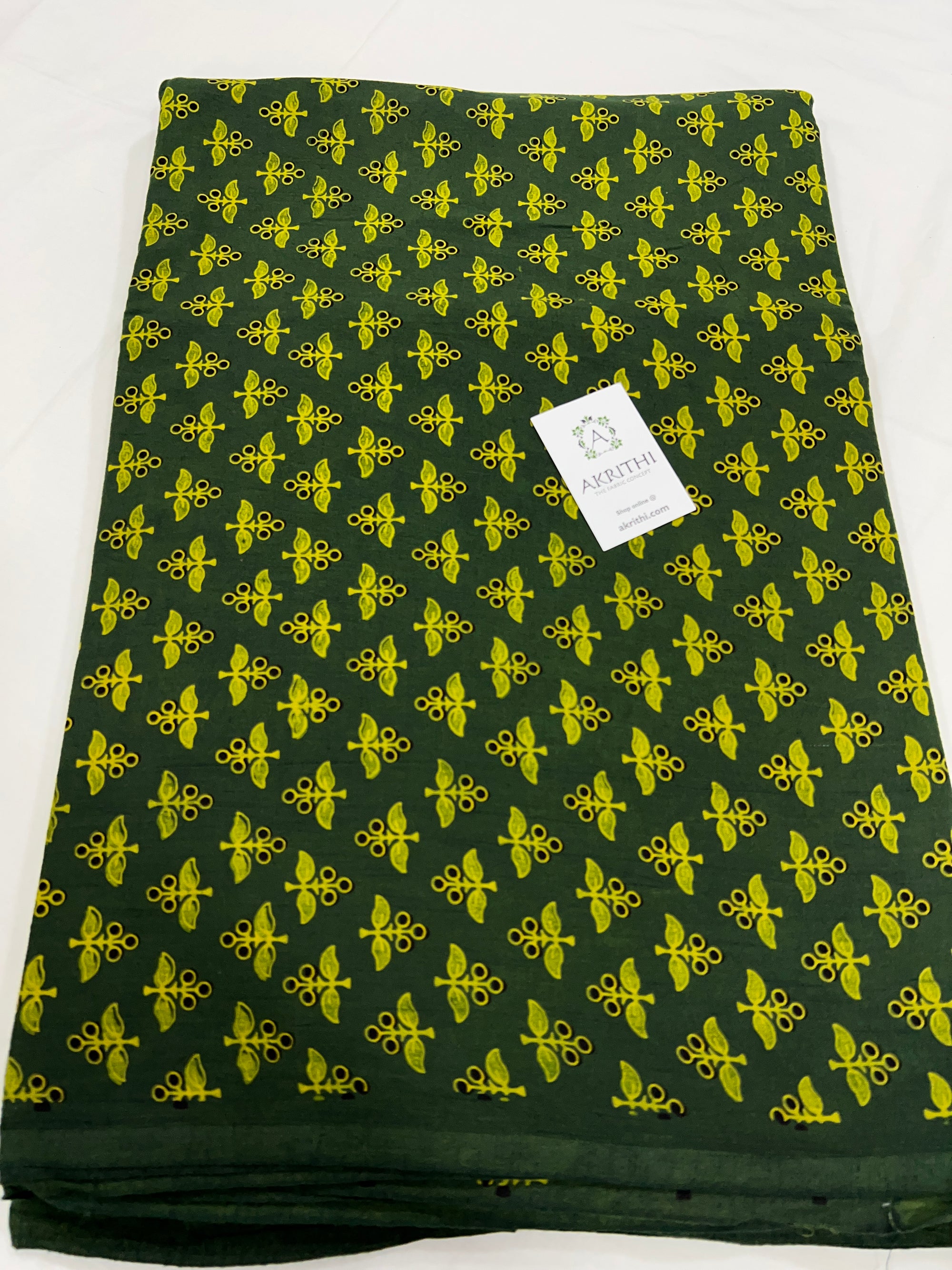 Block Printed pure cotton fabric