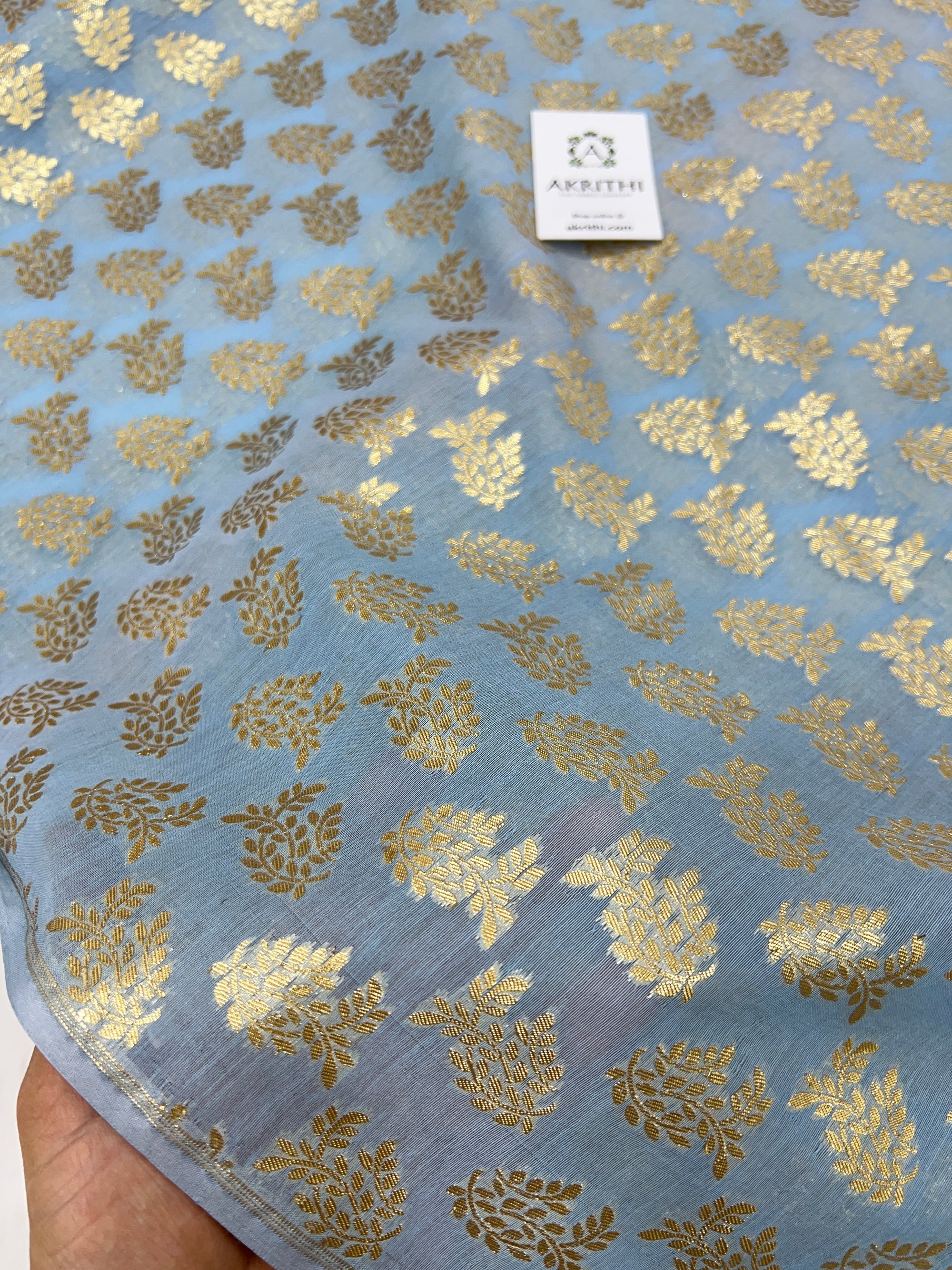Banarasi chanderi cotton lurex fabric