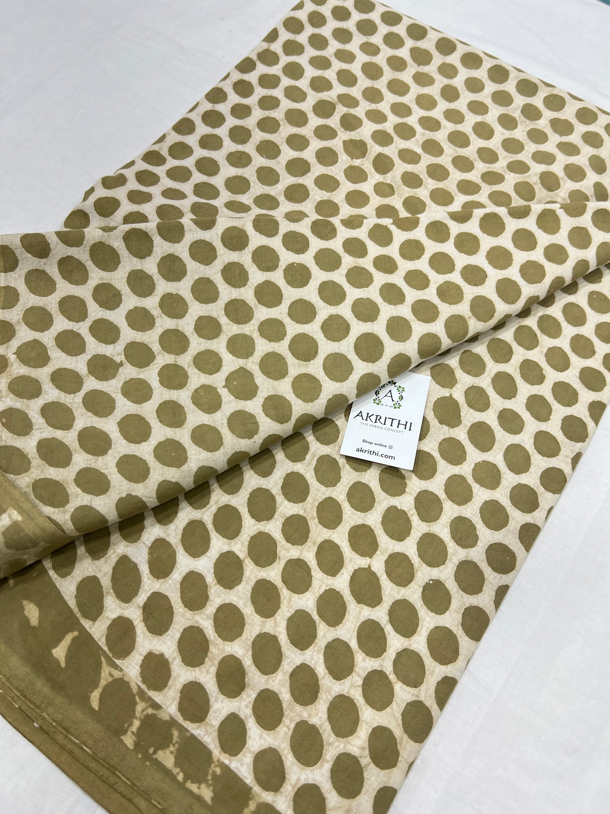 Dabu block Printed pure cotton fabric