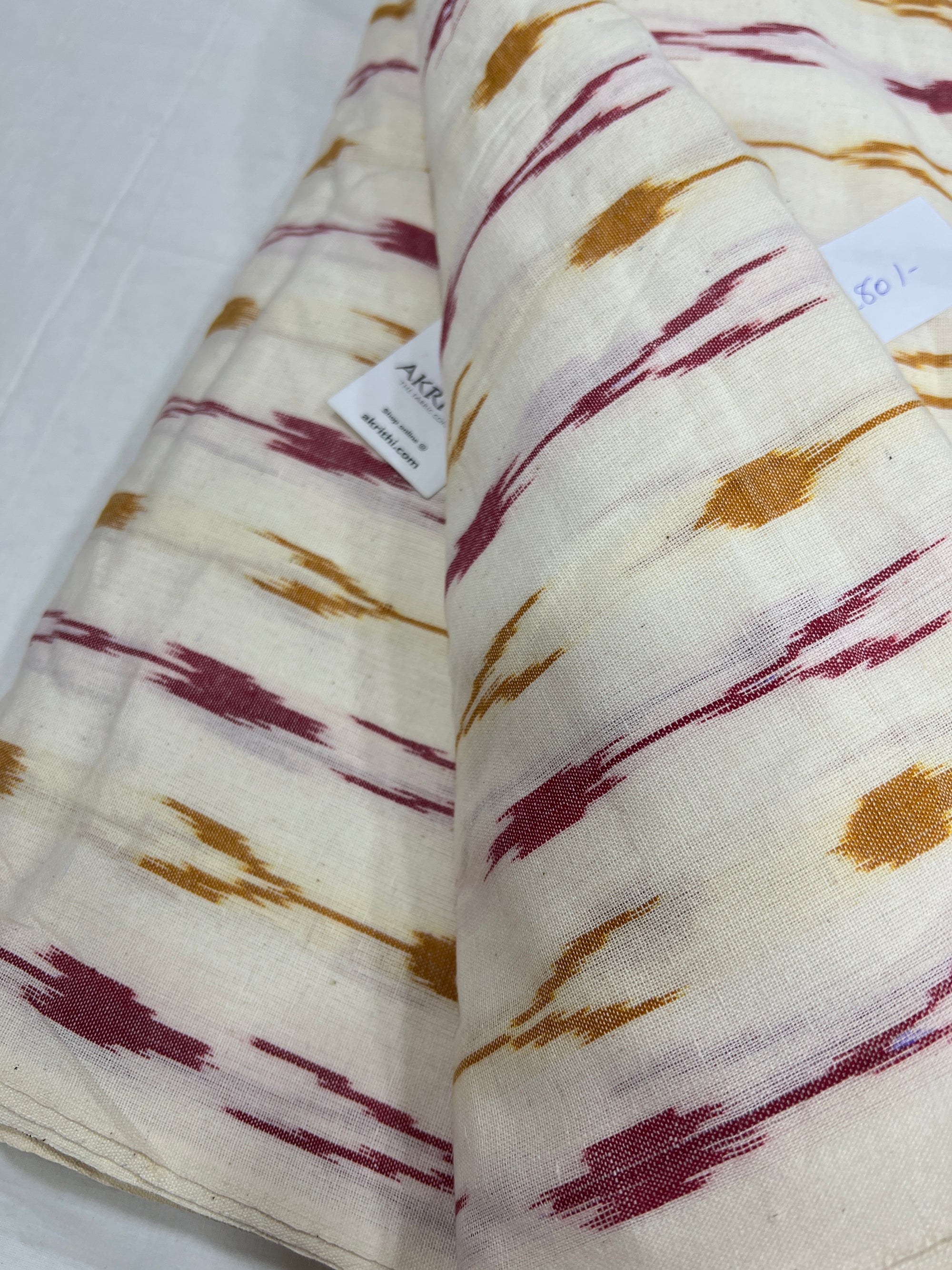 Handloom Ikat pure cotton fabric