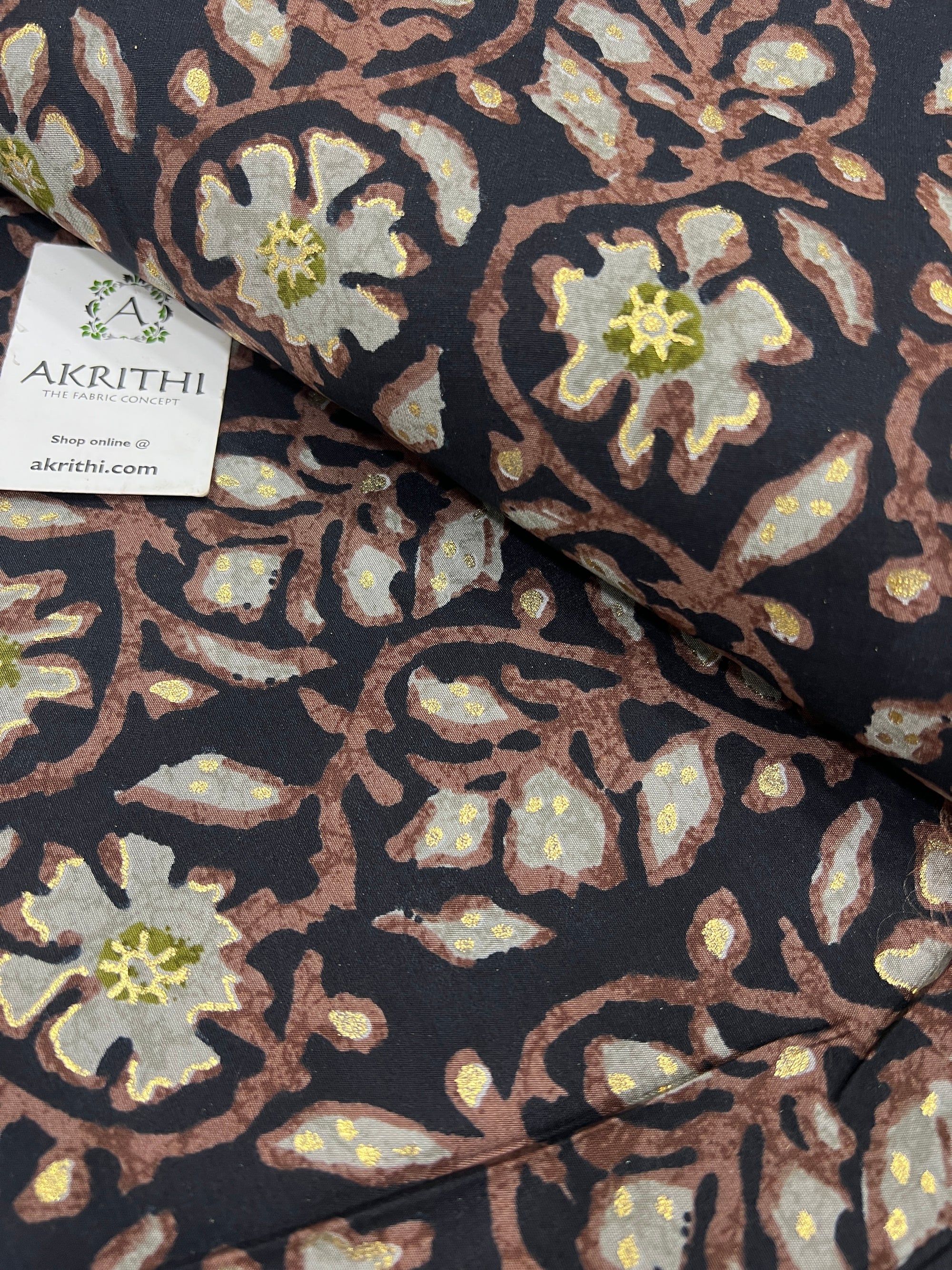 Printed viscose silk fabric