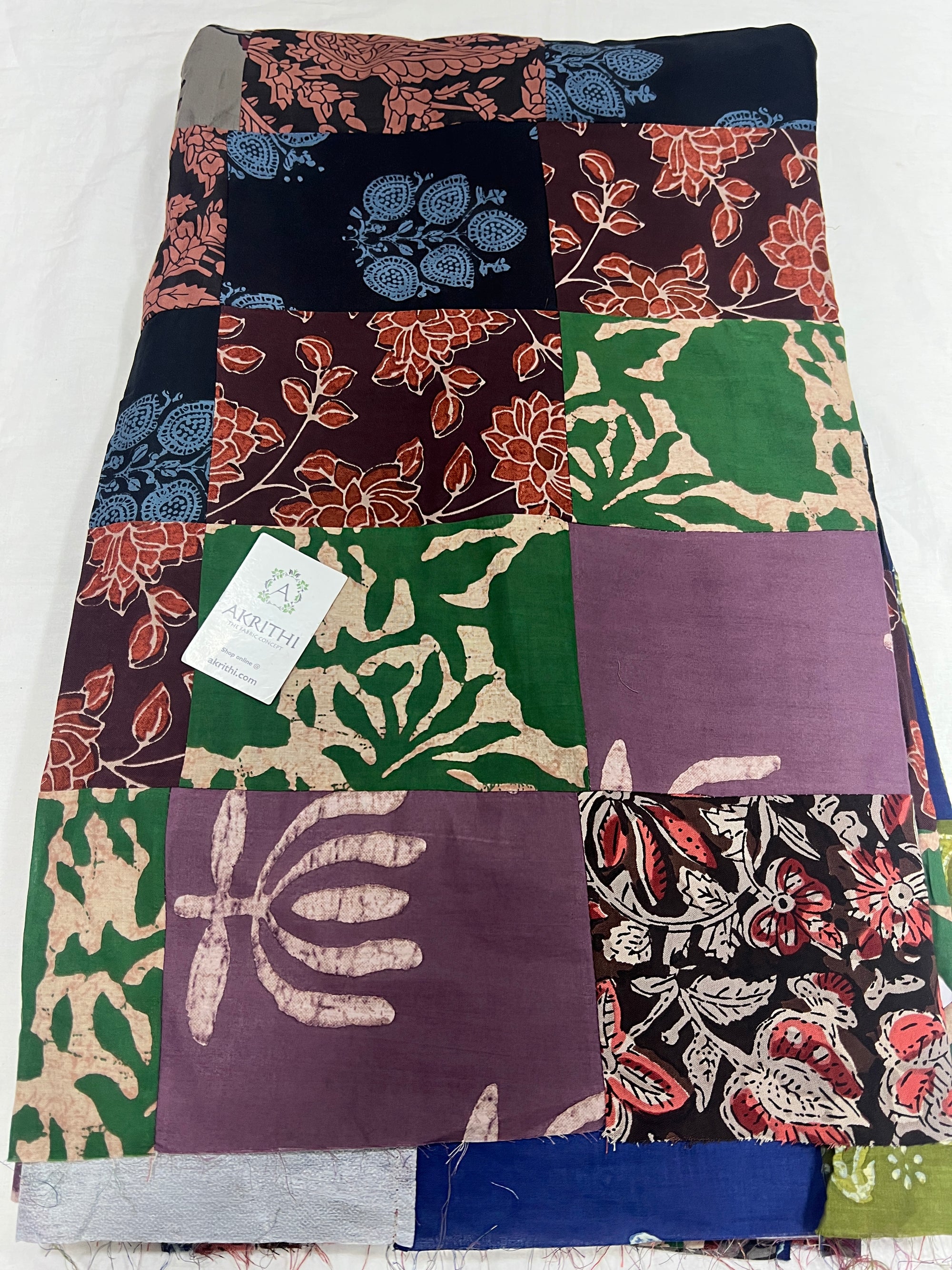 Patch work pure cotton fabric