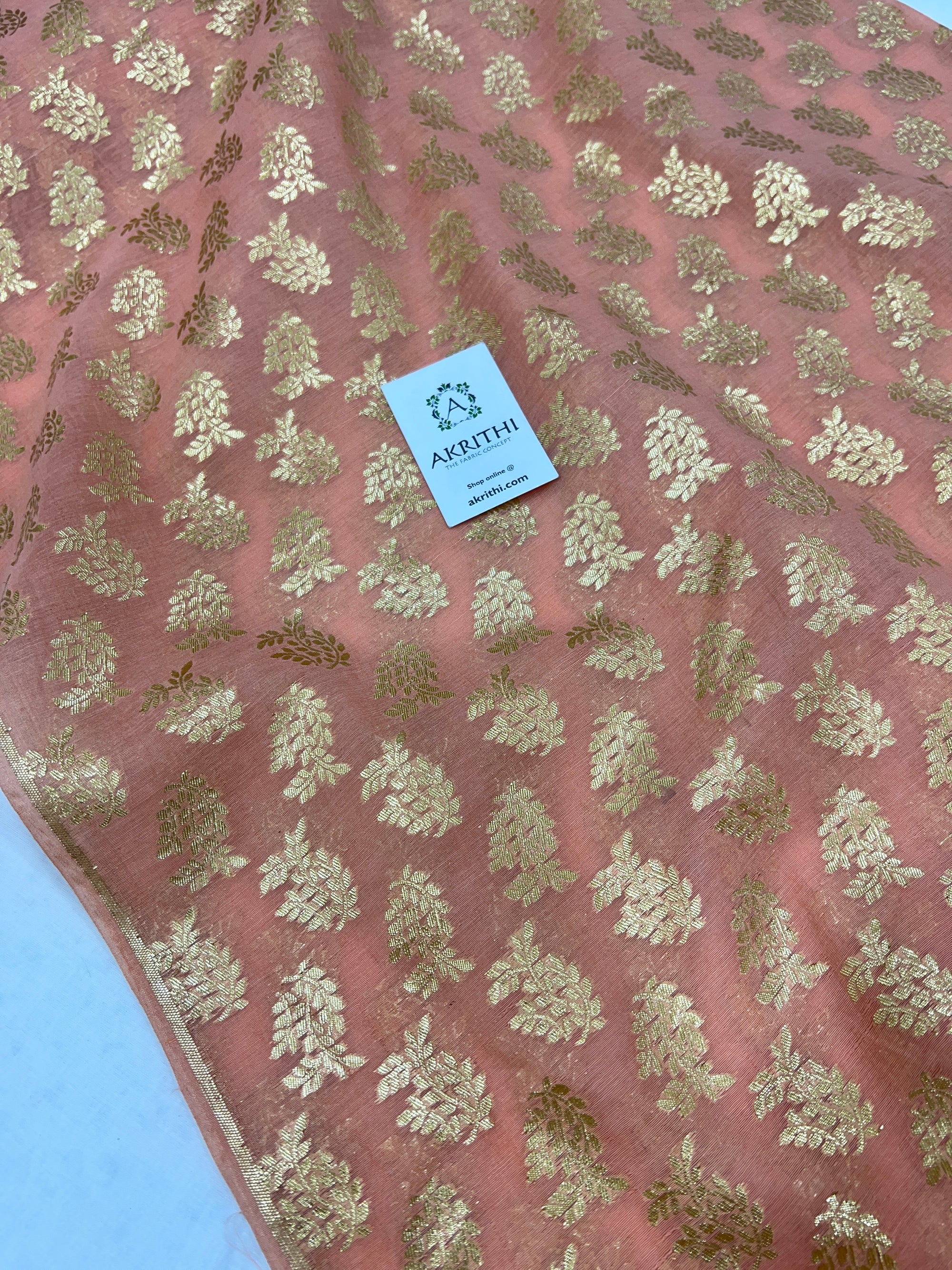 Banarasi chanderi cotton lurex fabric