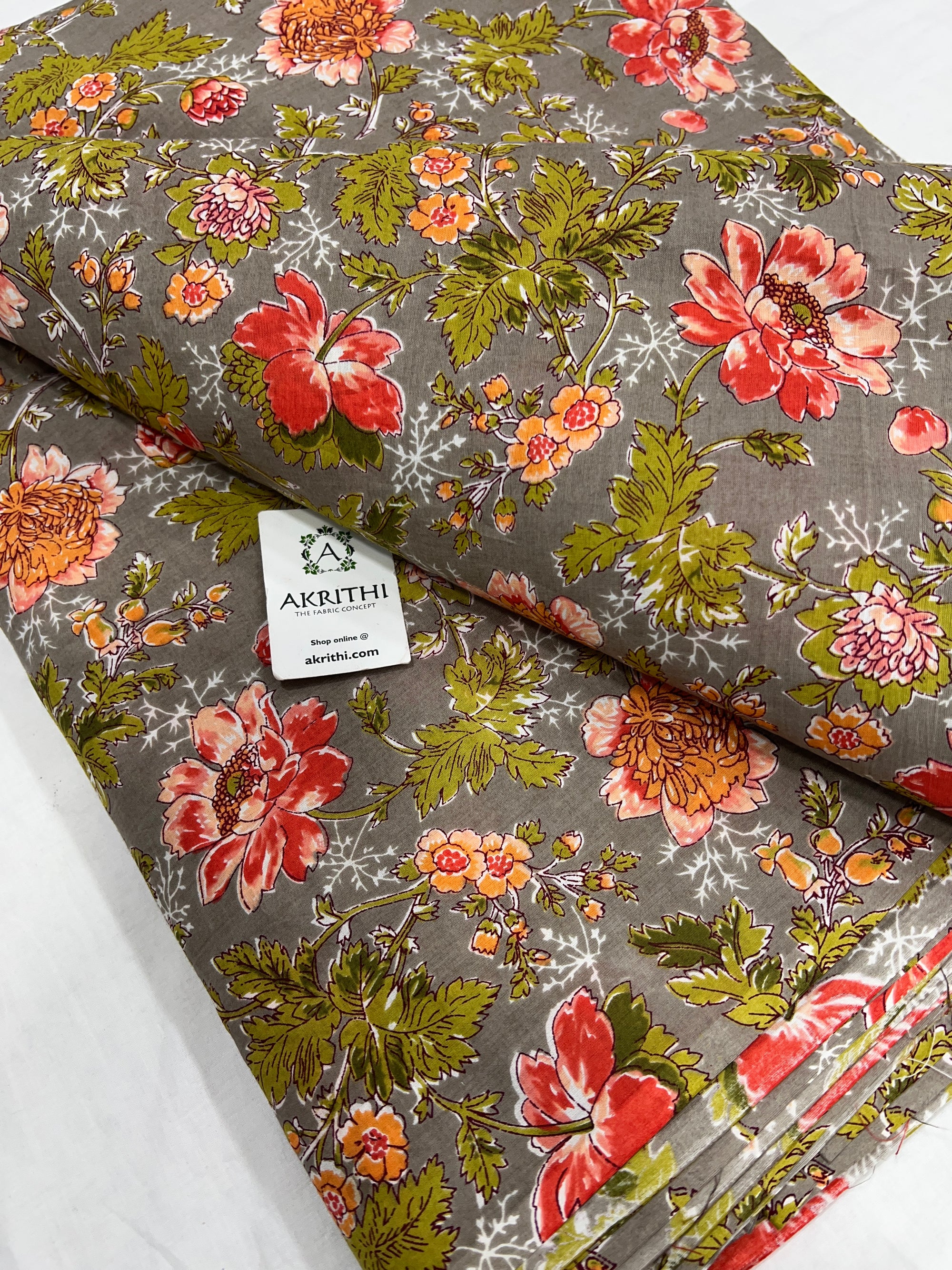 Printed pure cotton fabric