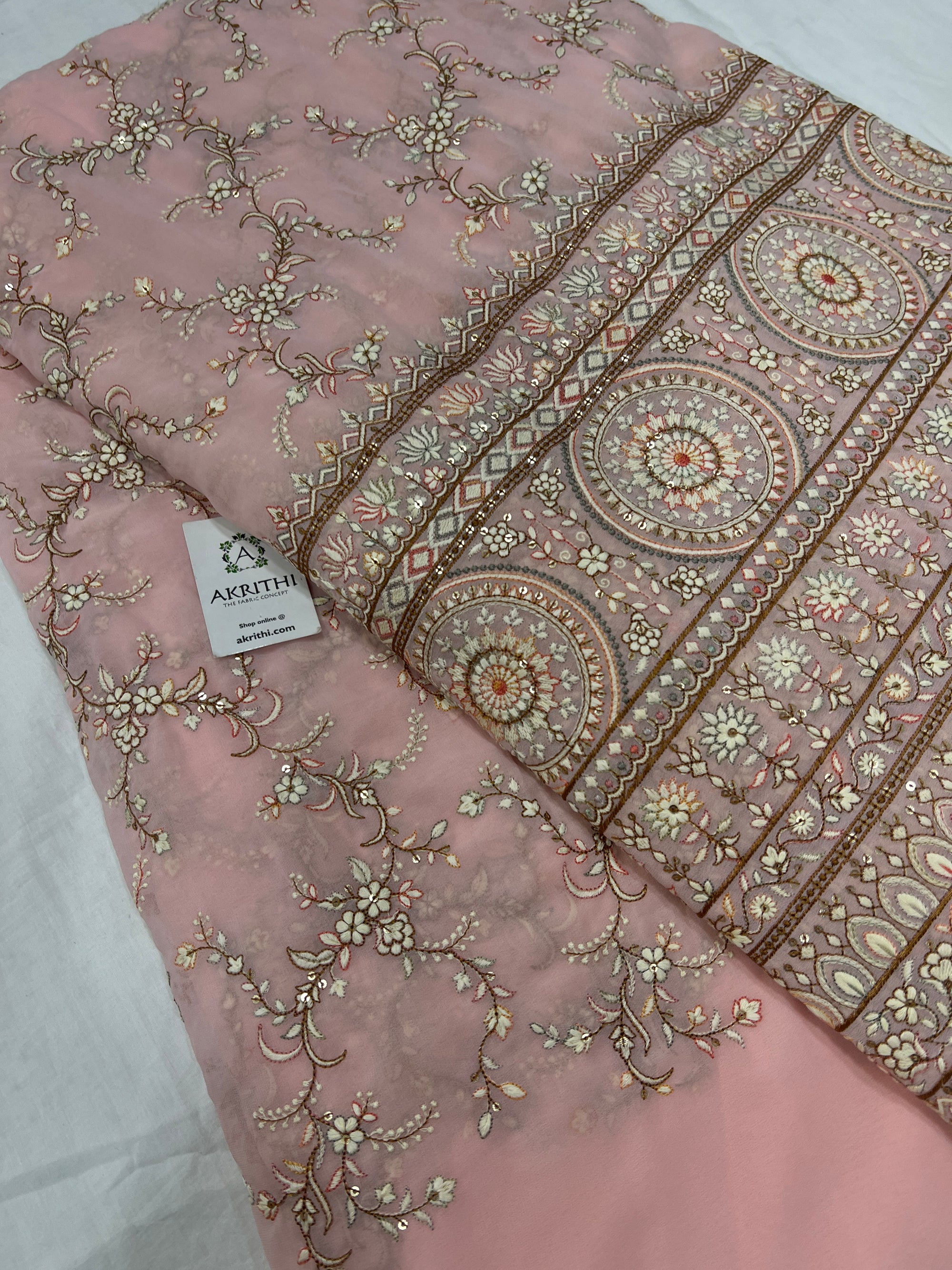 Embroidered Georgette fabric