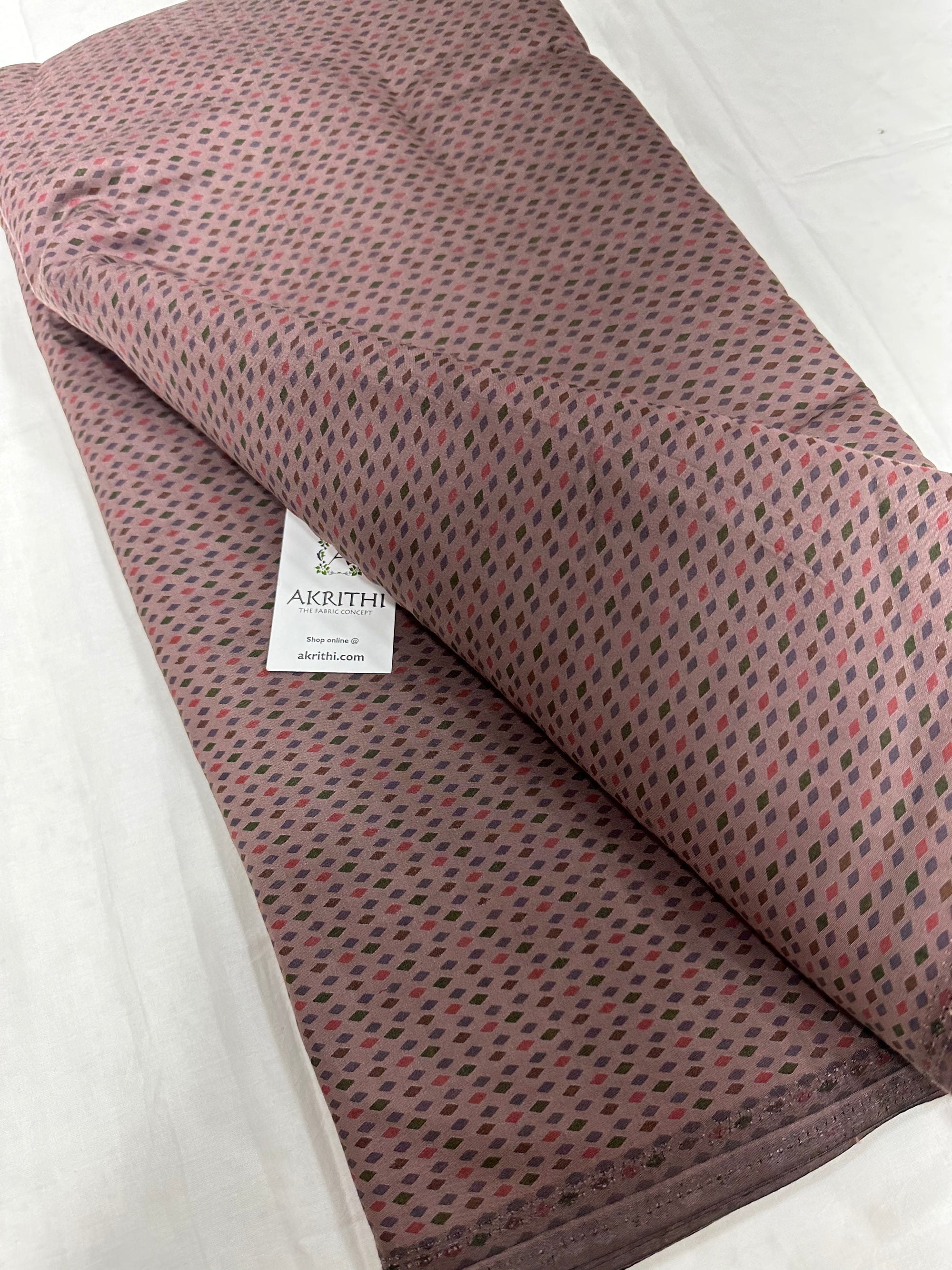 Printed silk fabric