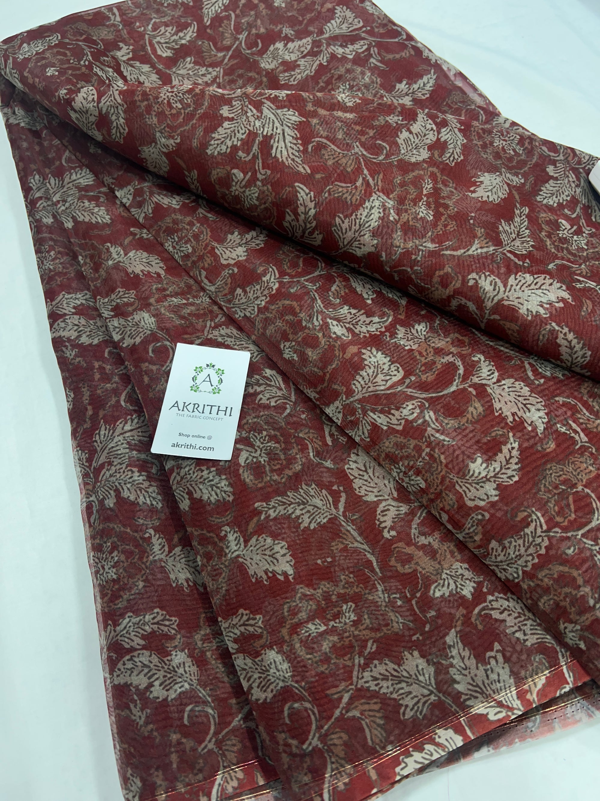 Printed organza fabric 80 CM CUT