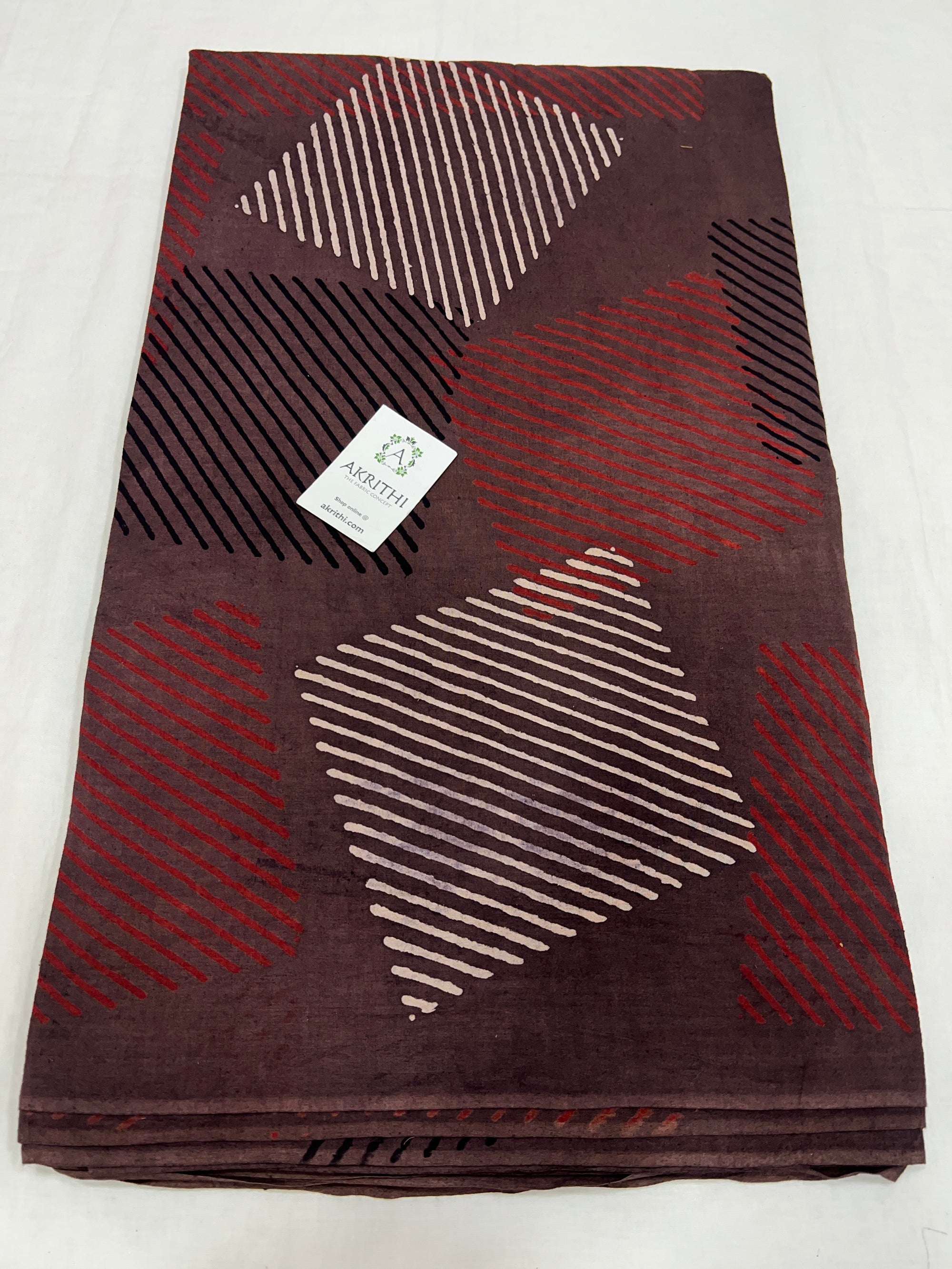 Ajrakh Printed pure cotton fabric