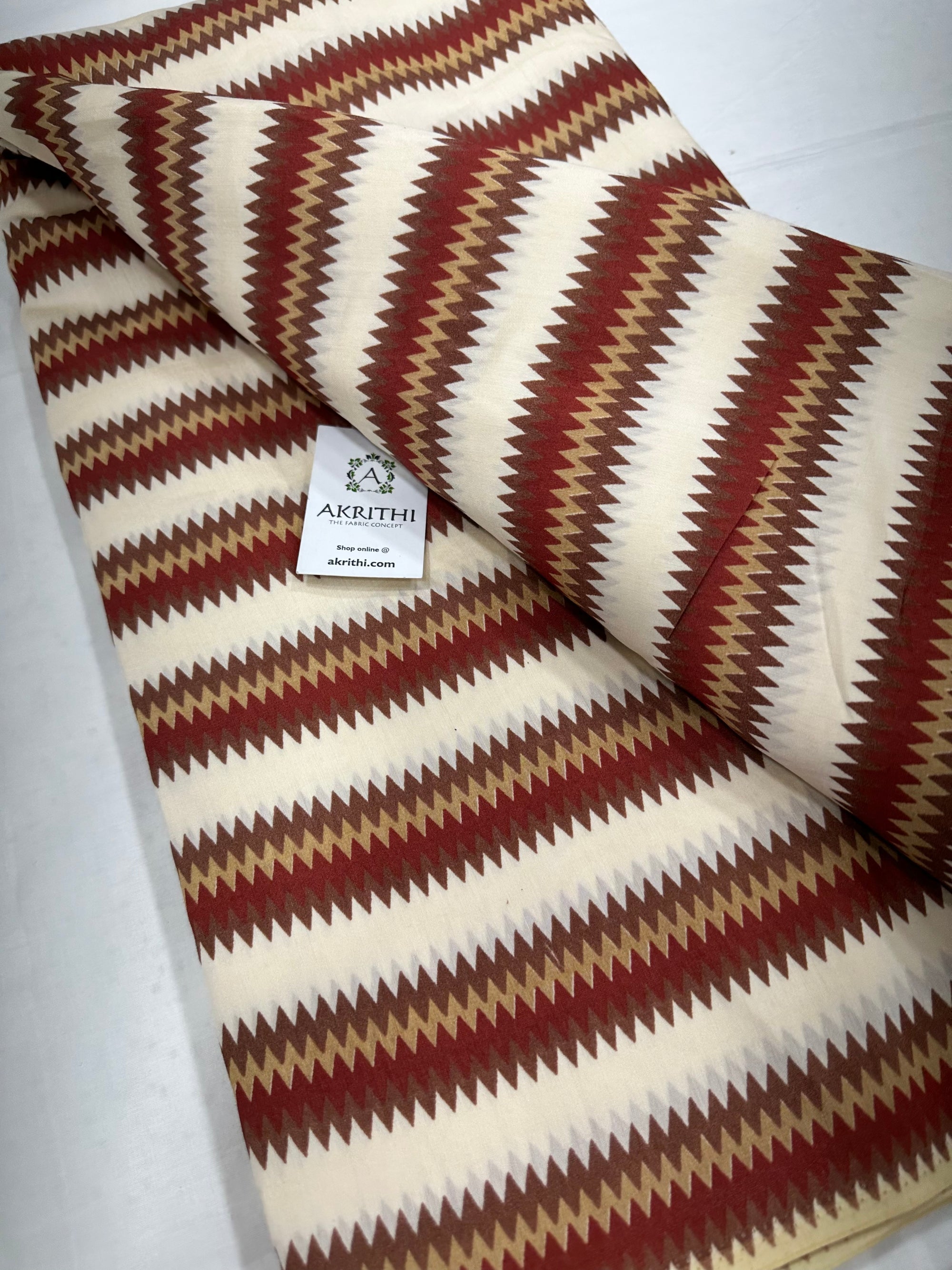 Printed silk fabric