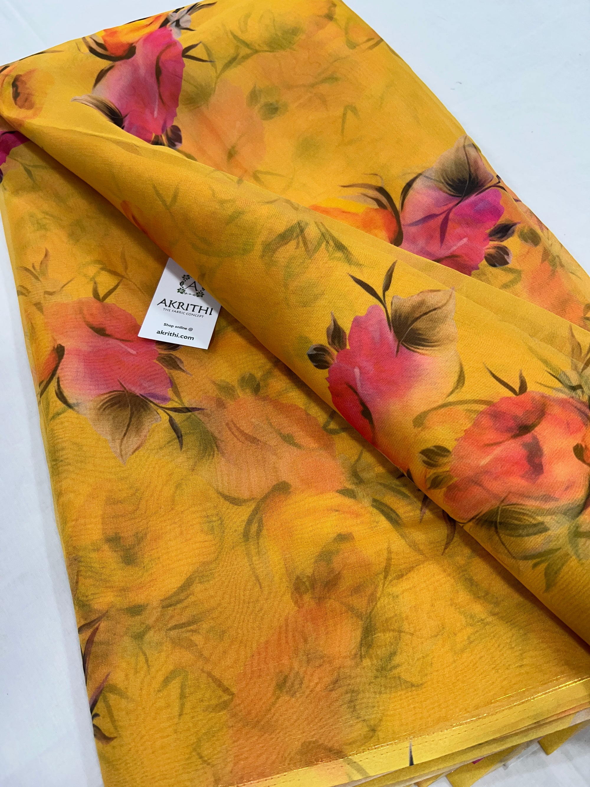 Printed organza fabric