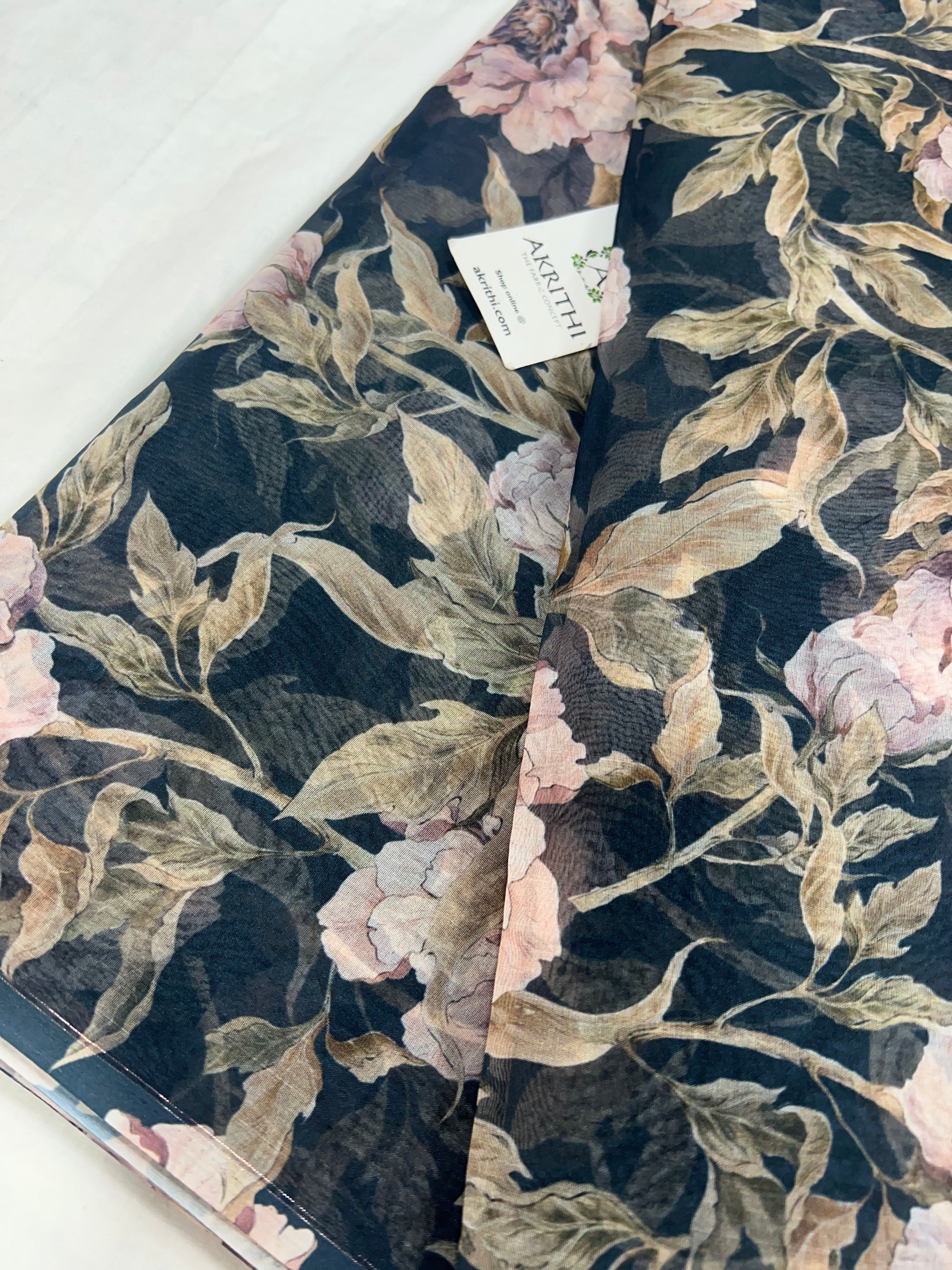 Digital floral Printed organza fabric
