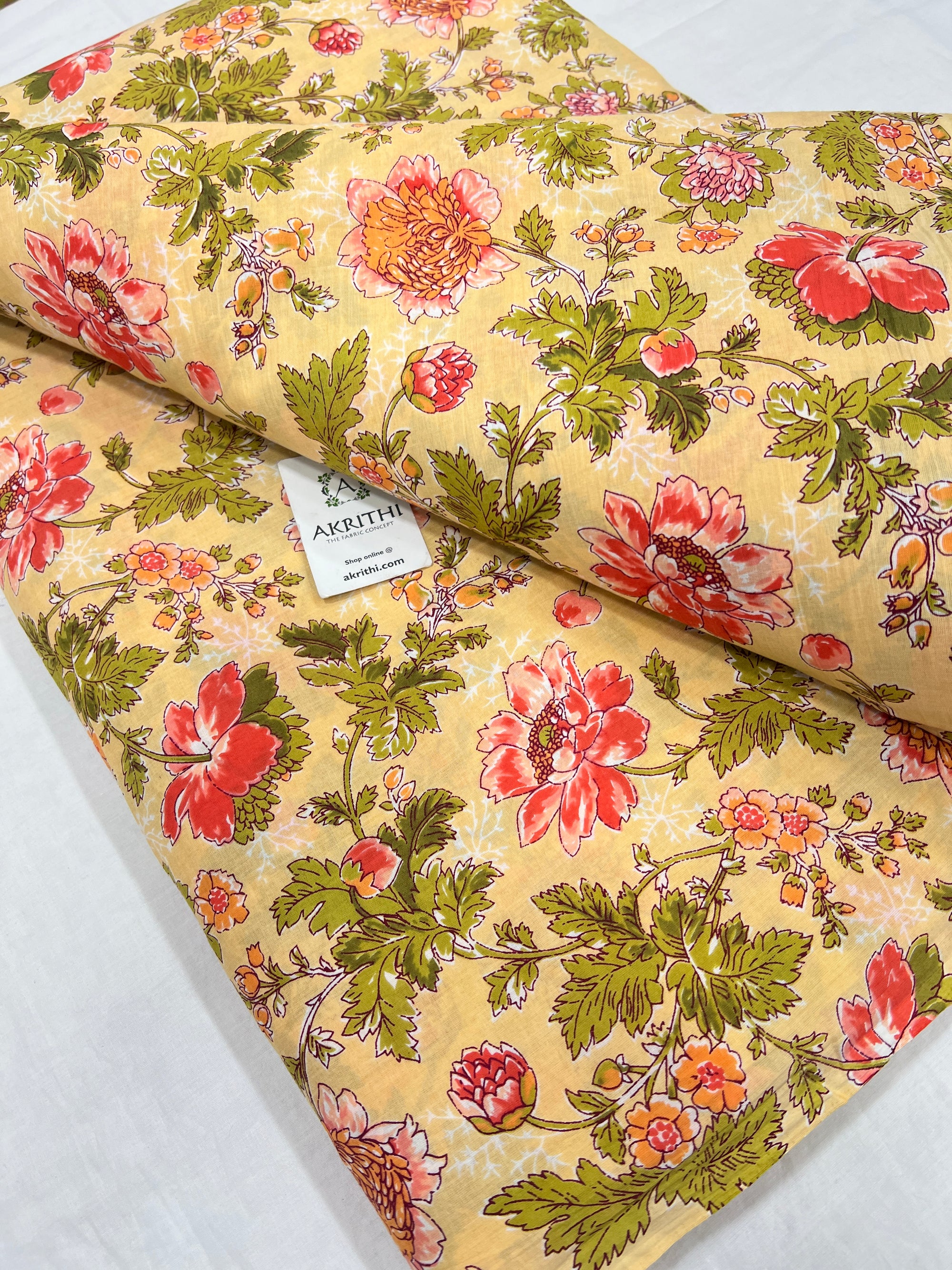Printed pure cotton fabric