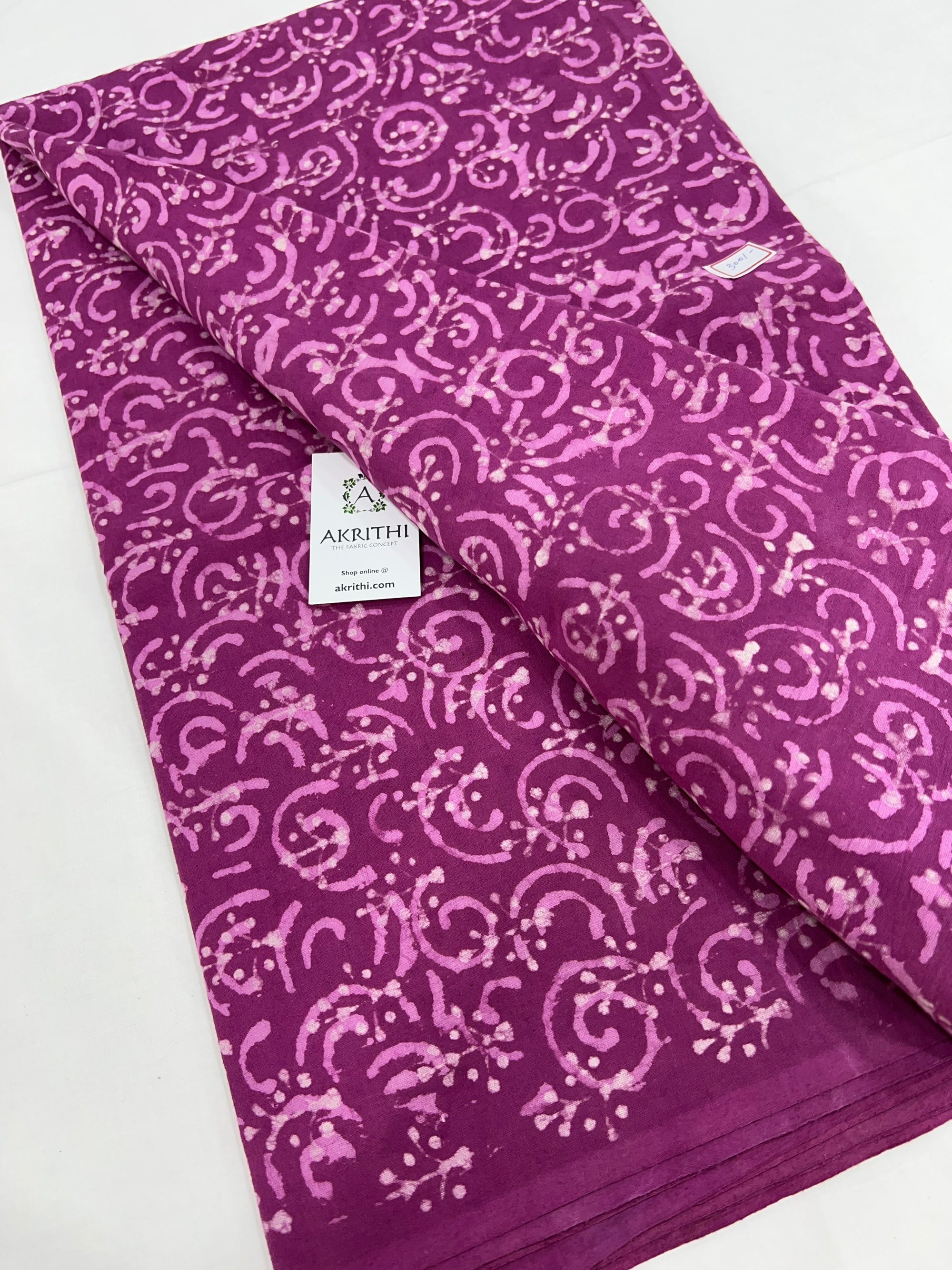Dabu printed pure cotton fabric