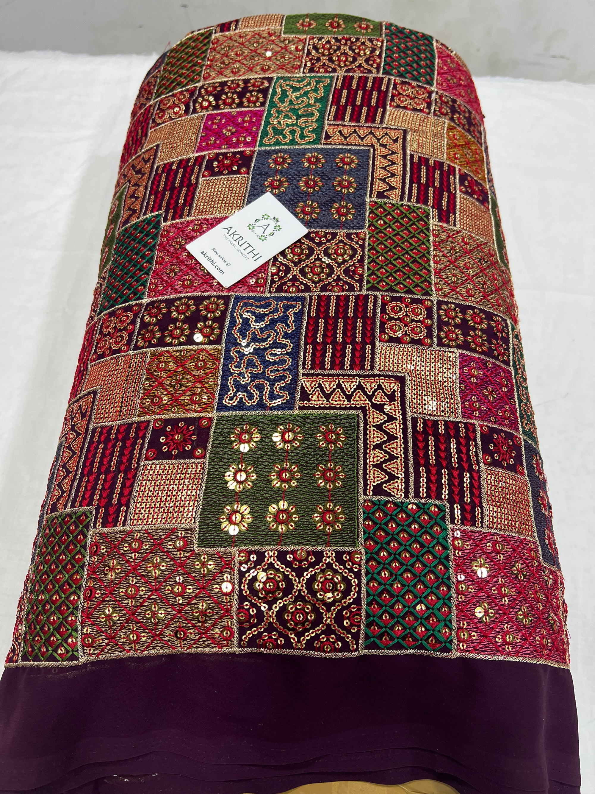 Embroidered Georgette fabric