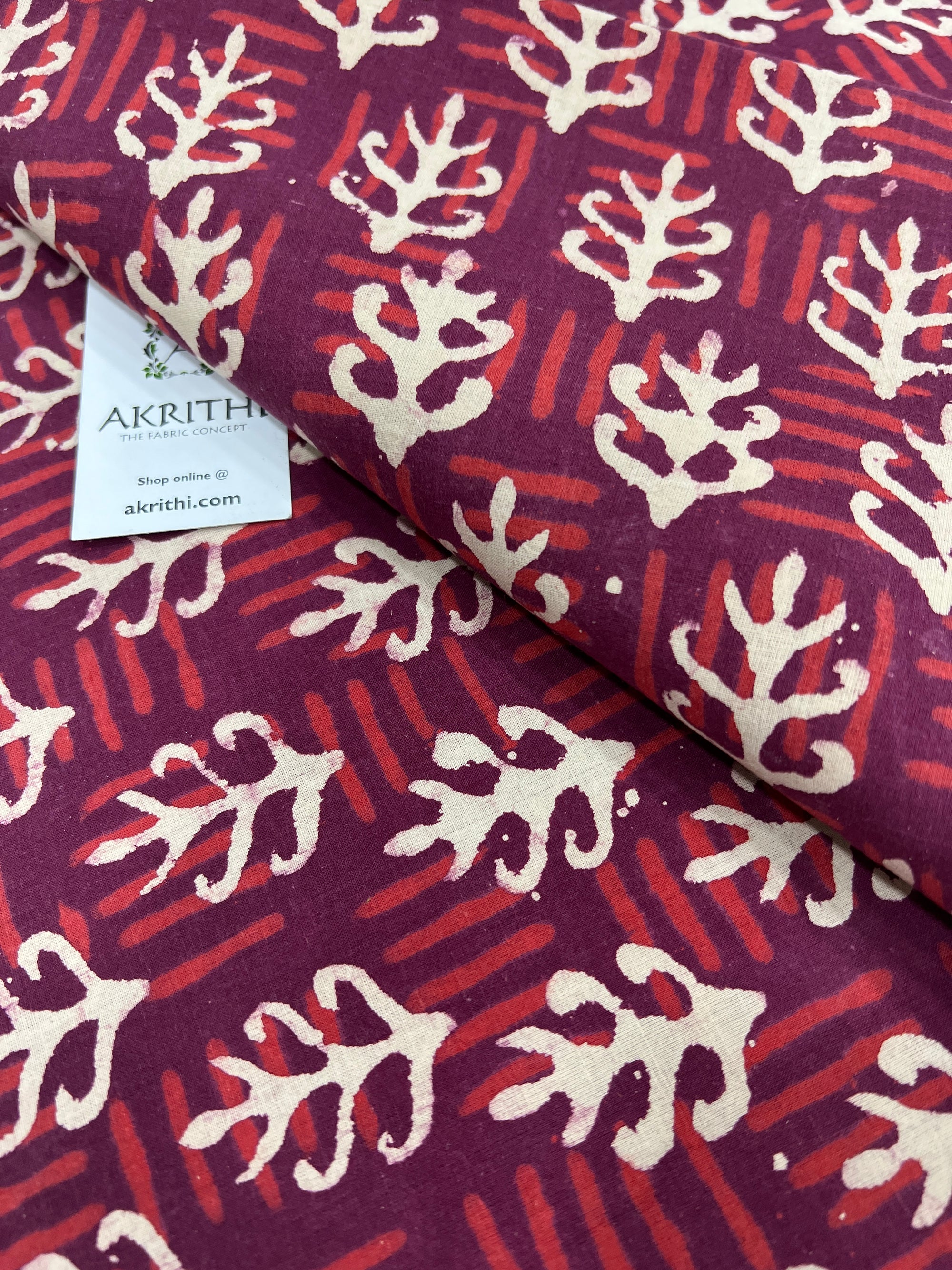 Dabu Printed pure cotton fabric