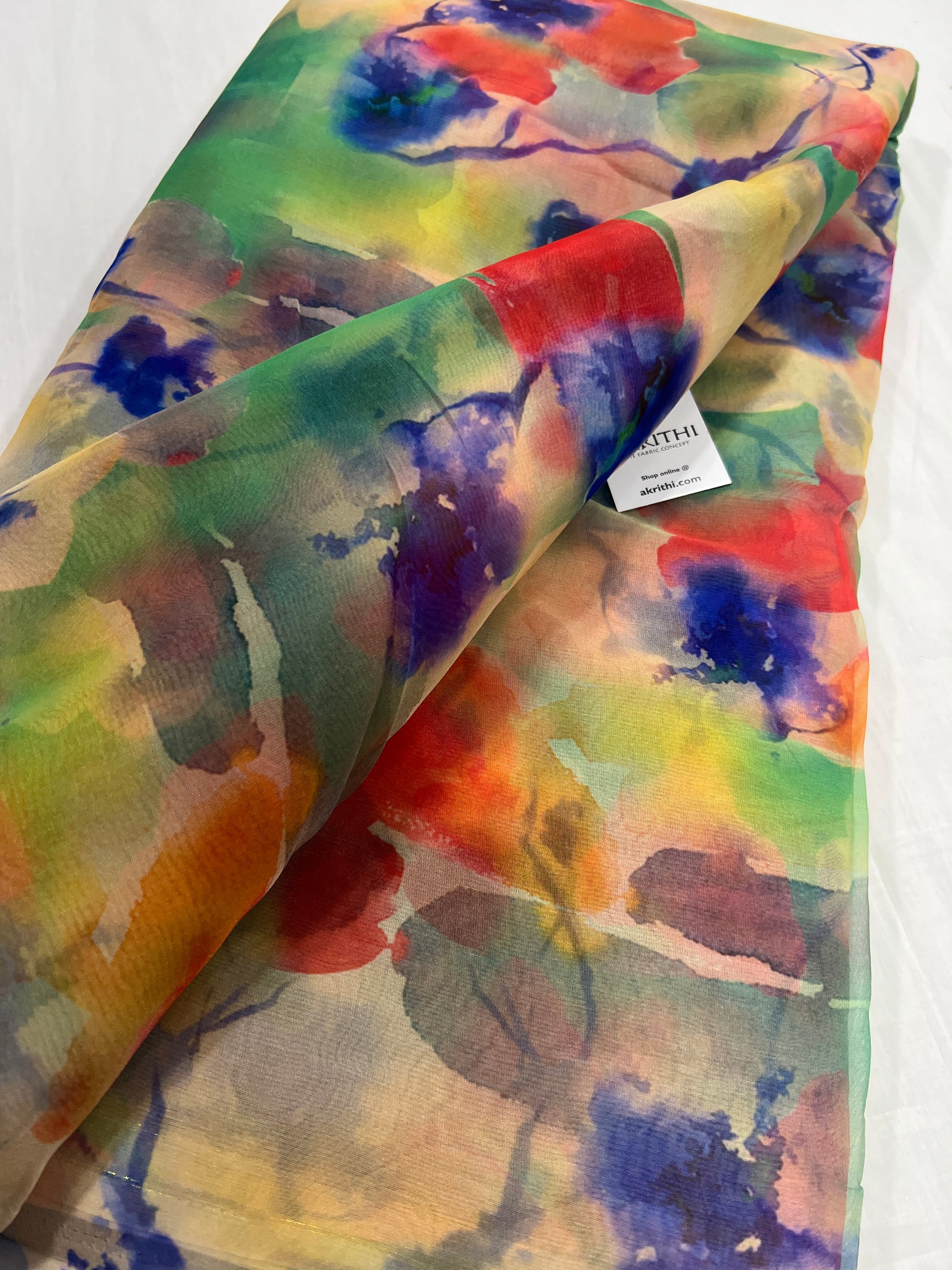 Printed organza fabric