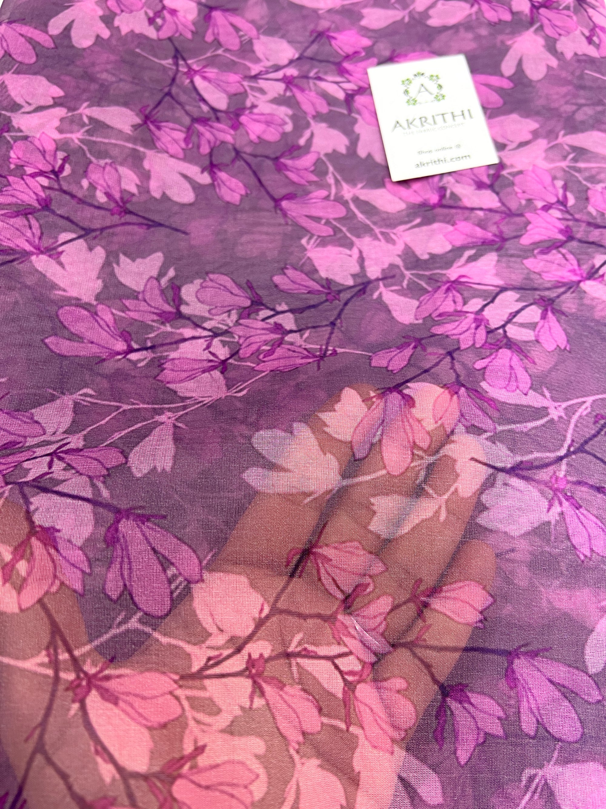 Printed organza fabric