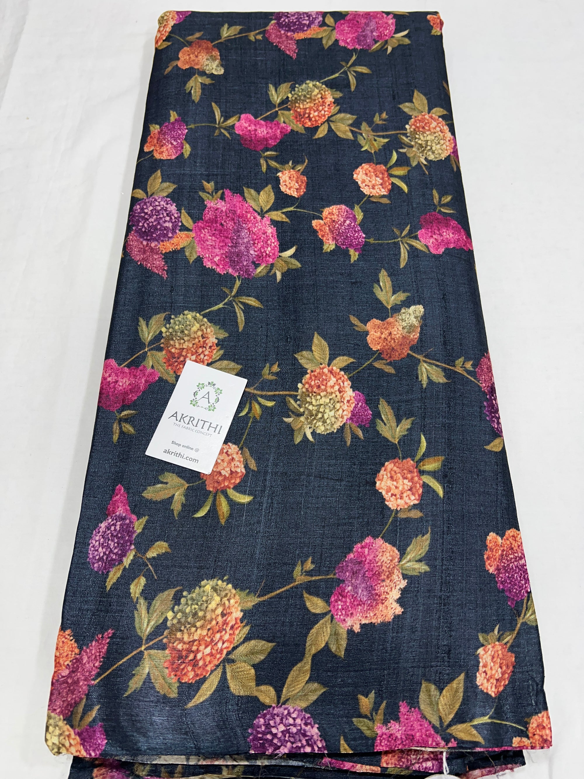 Digital Printed handloom pure tussar silk fabric