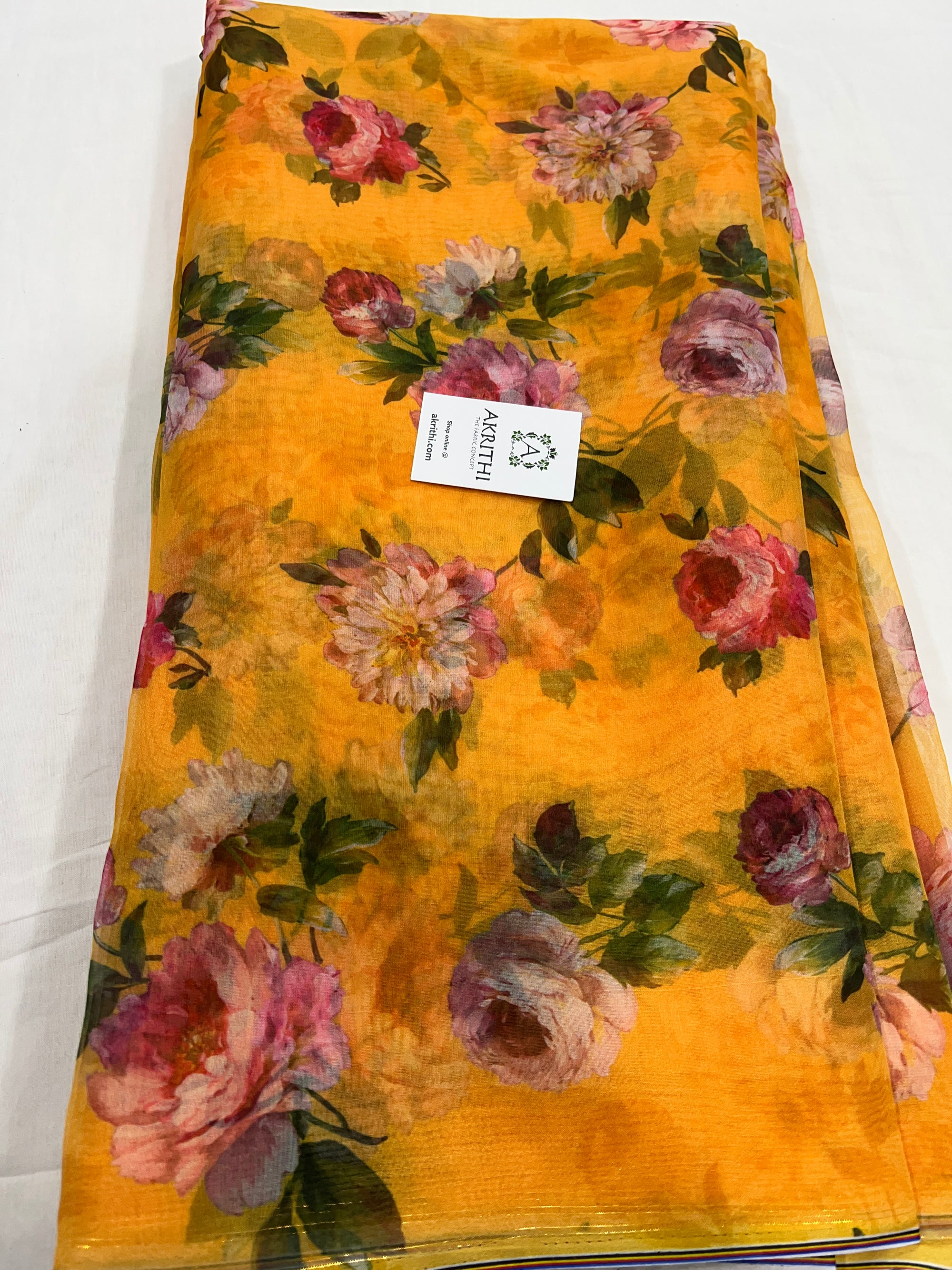 Printed organza fabric
