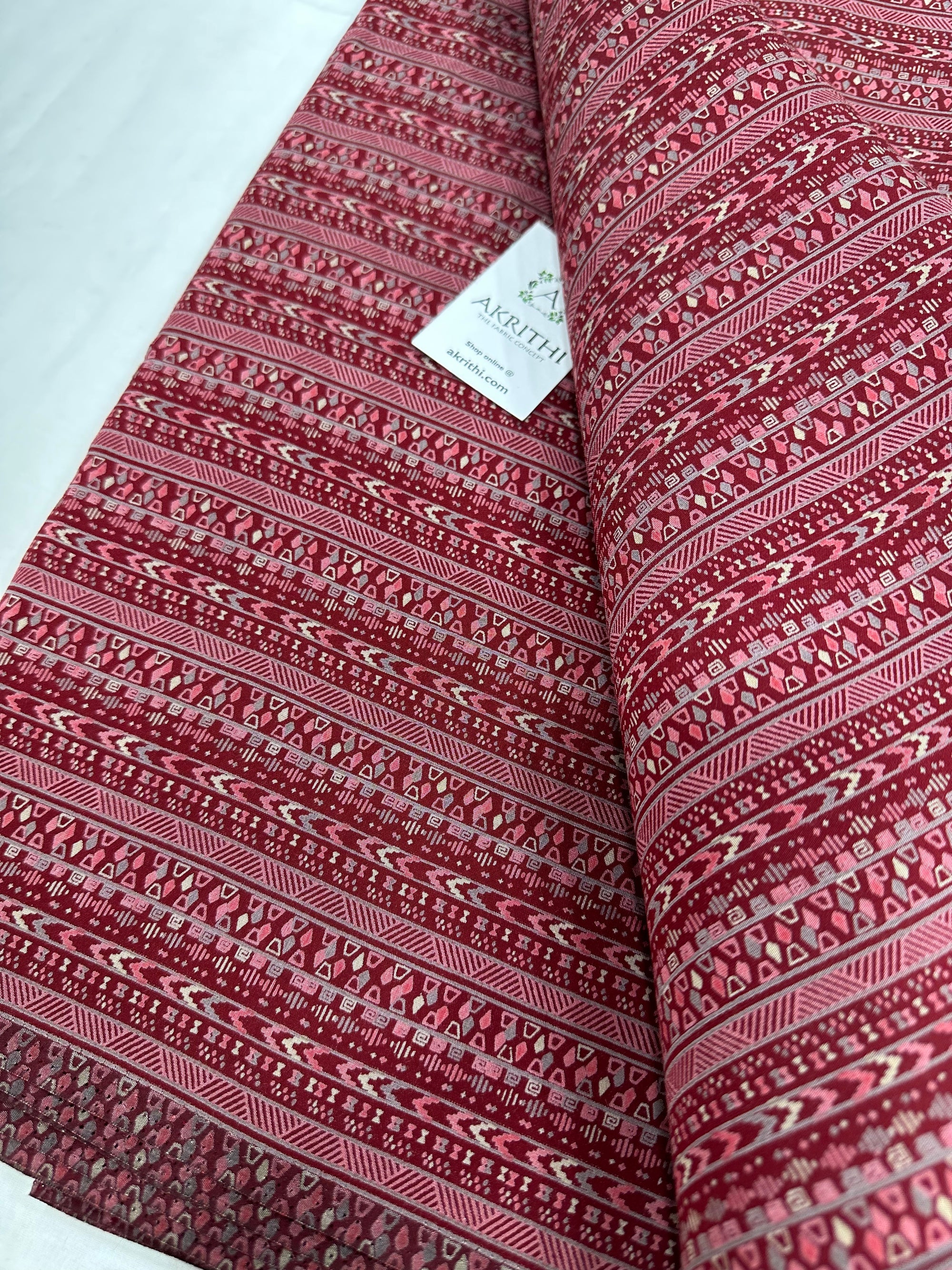 Printed silk fabric