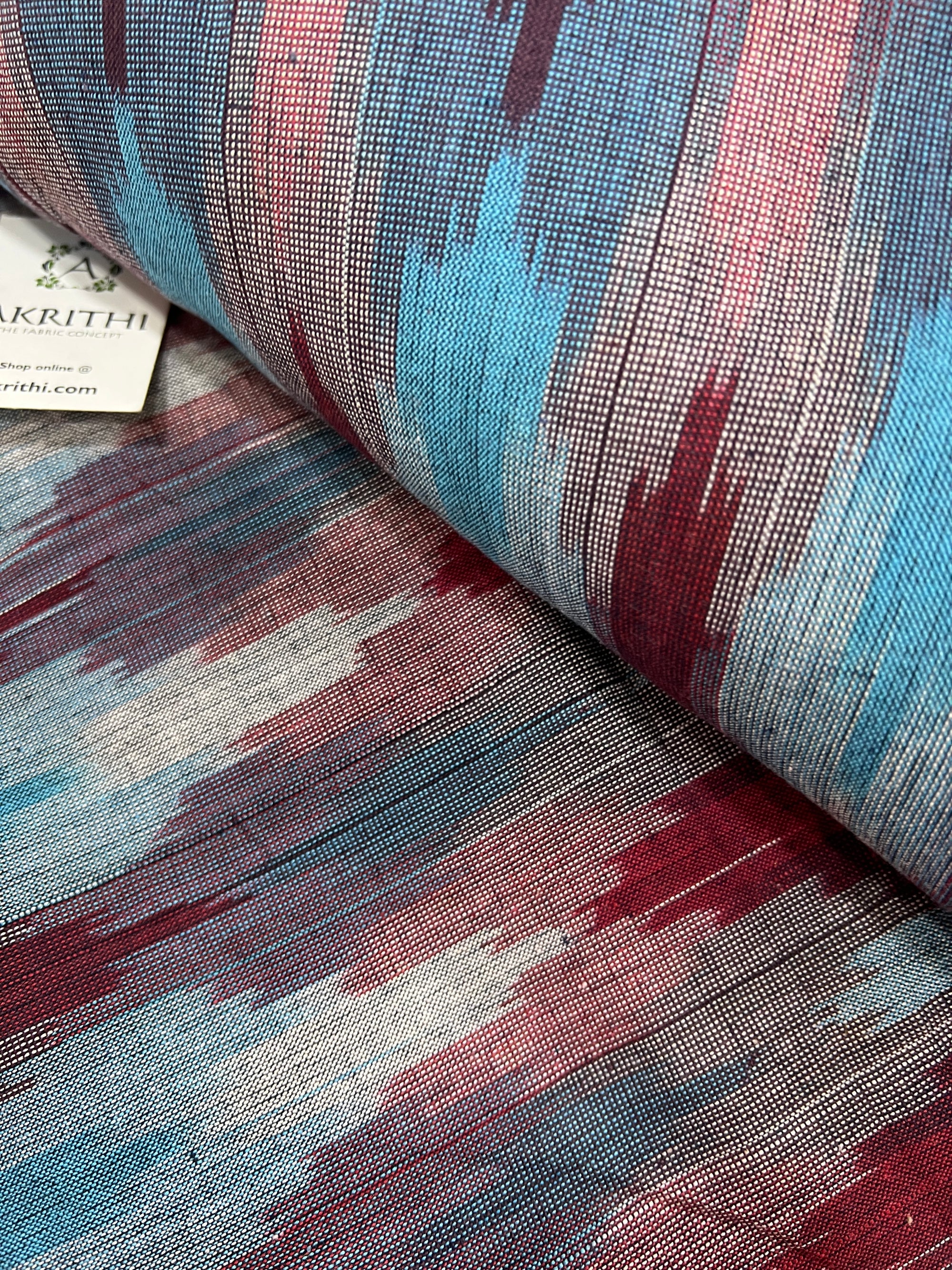 Handloom Ikat pure cotton fabric