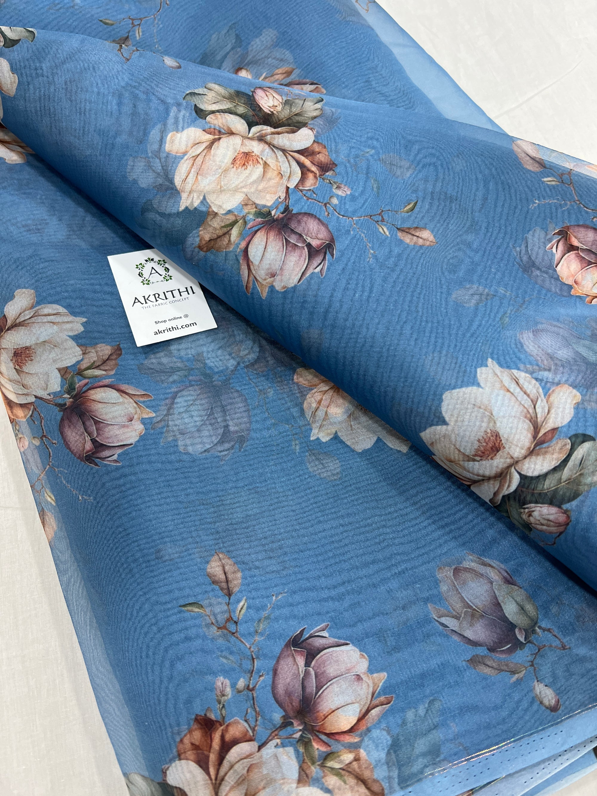 Printed organza fabric