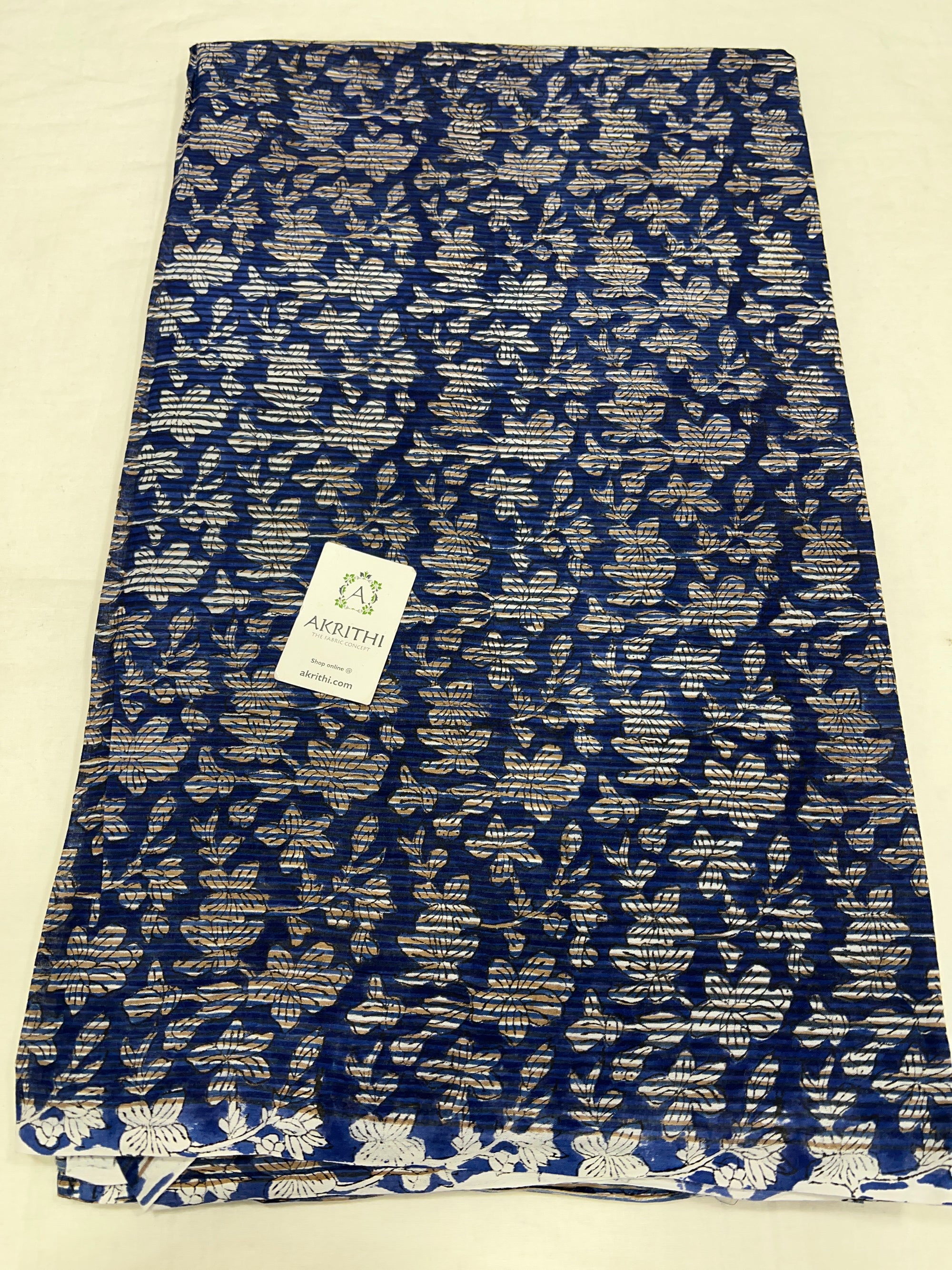 Hand block Printed pure cotton fabric