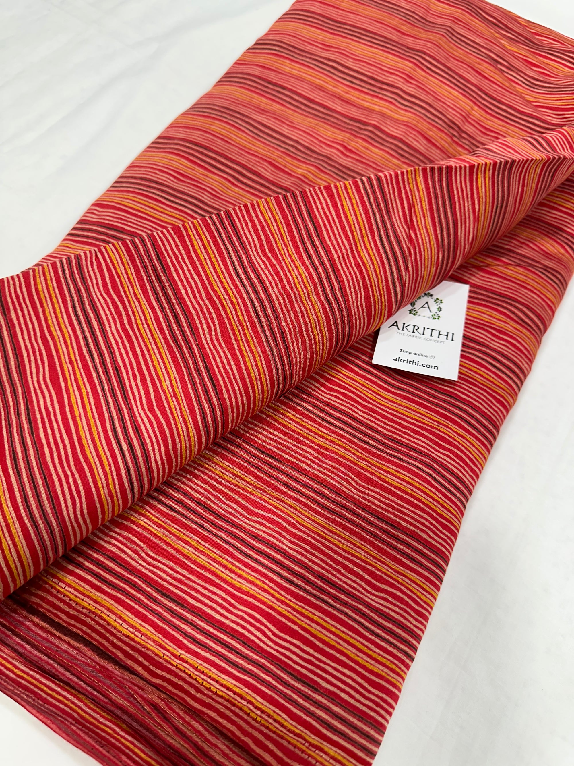 Printed silk fabric