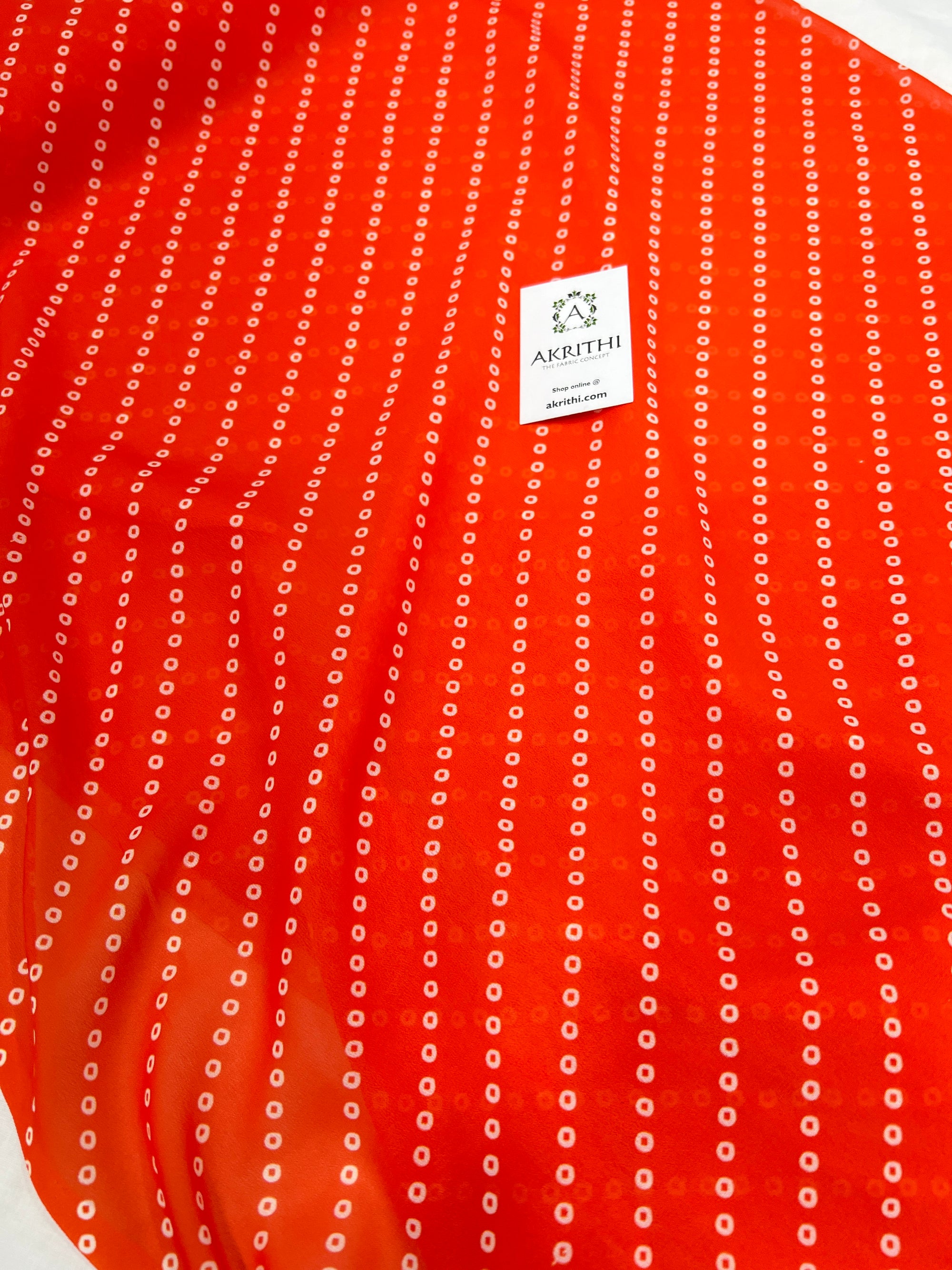 Digital floral printed georgette fabric