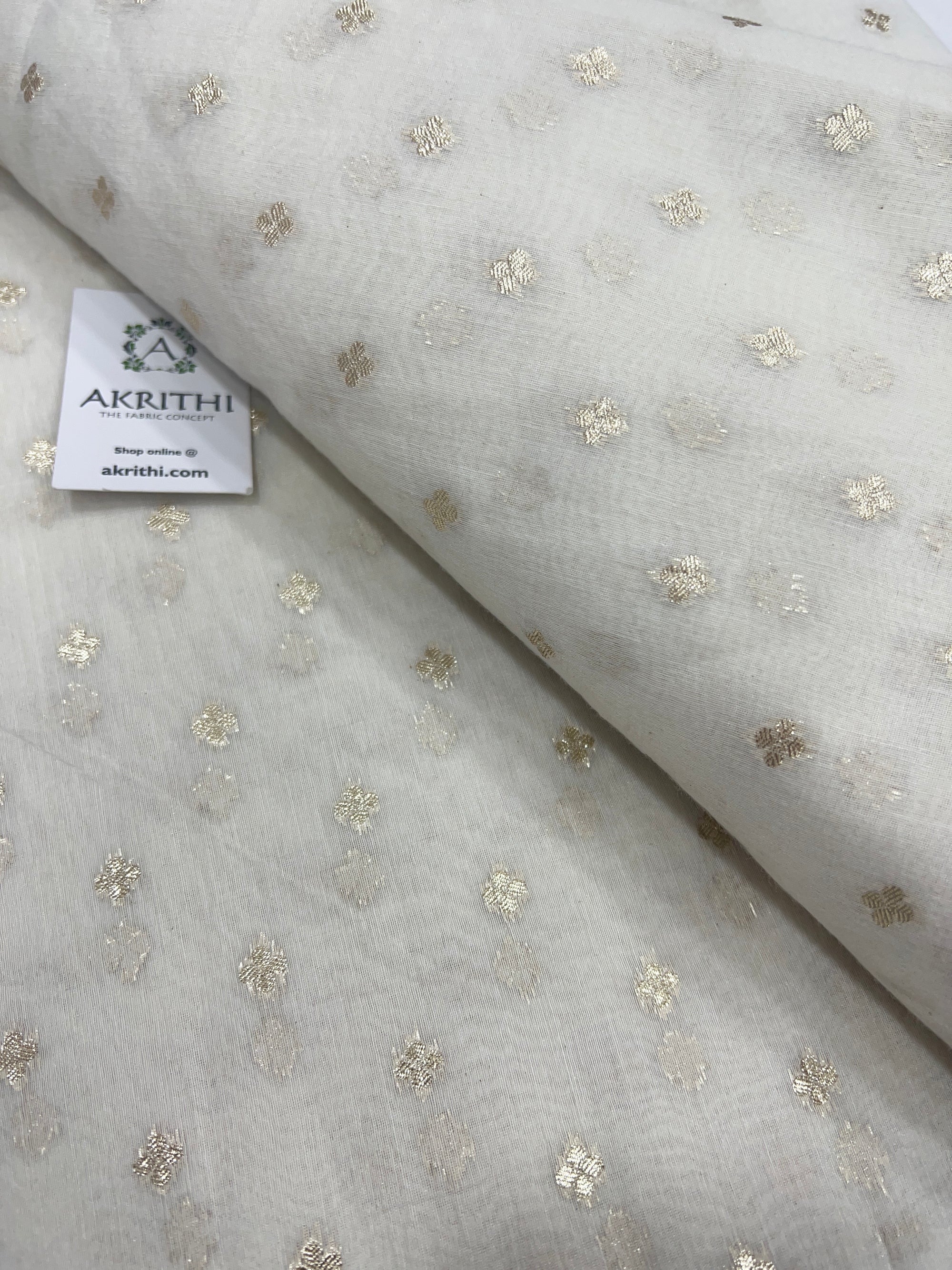 Dyeable banarasi Handloom chanderi lurex fabric