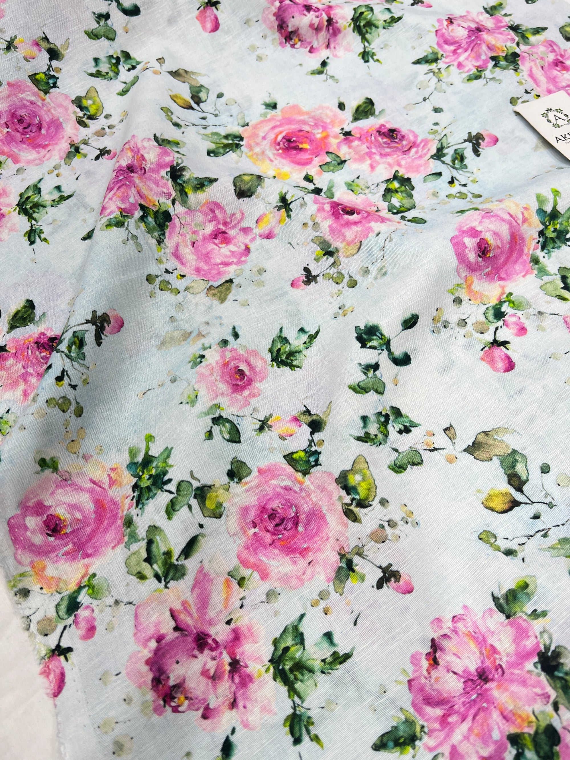 Digital Printed pure linen fabric
