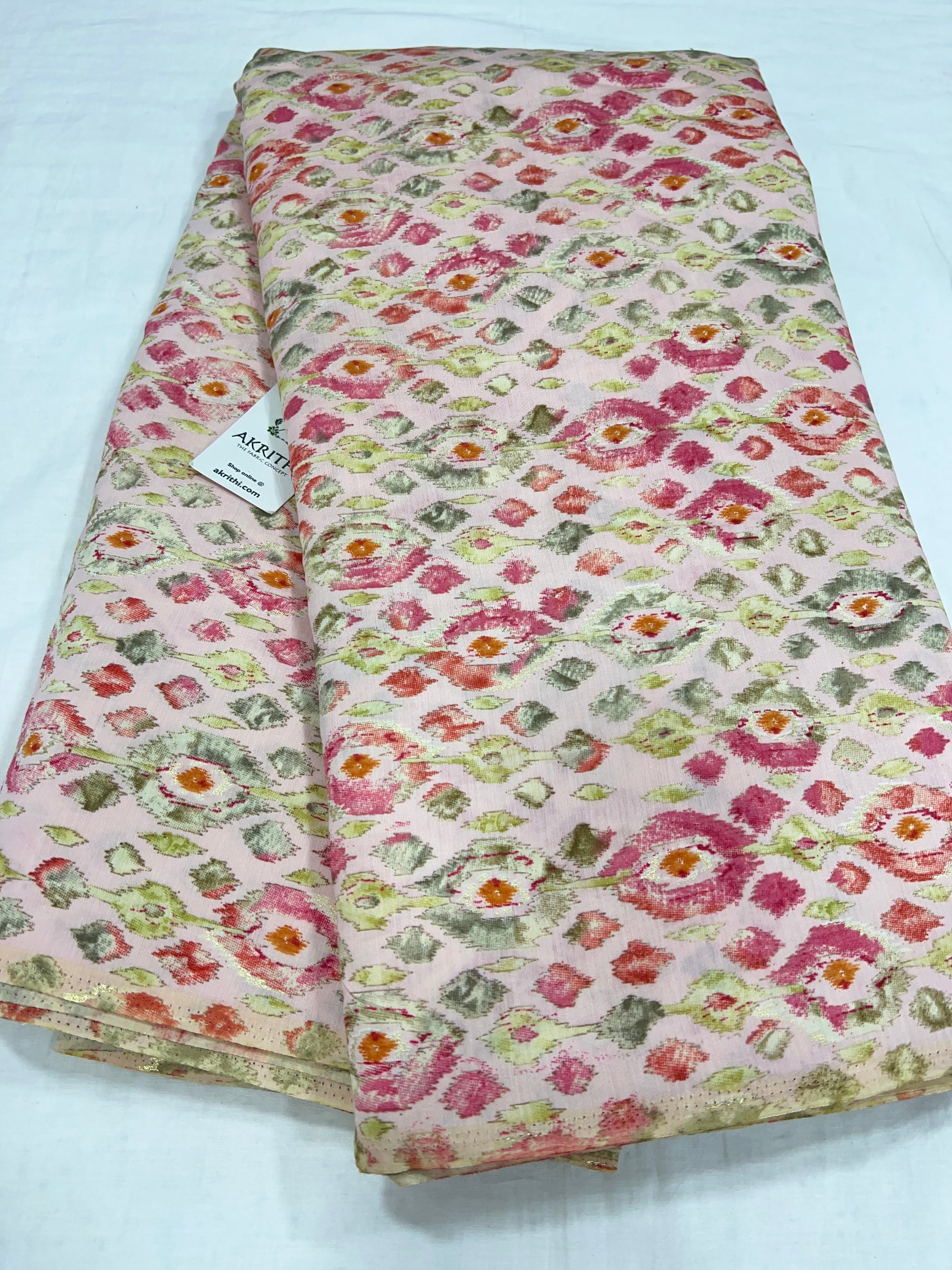 Printed viscose silk fabric