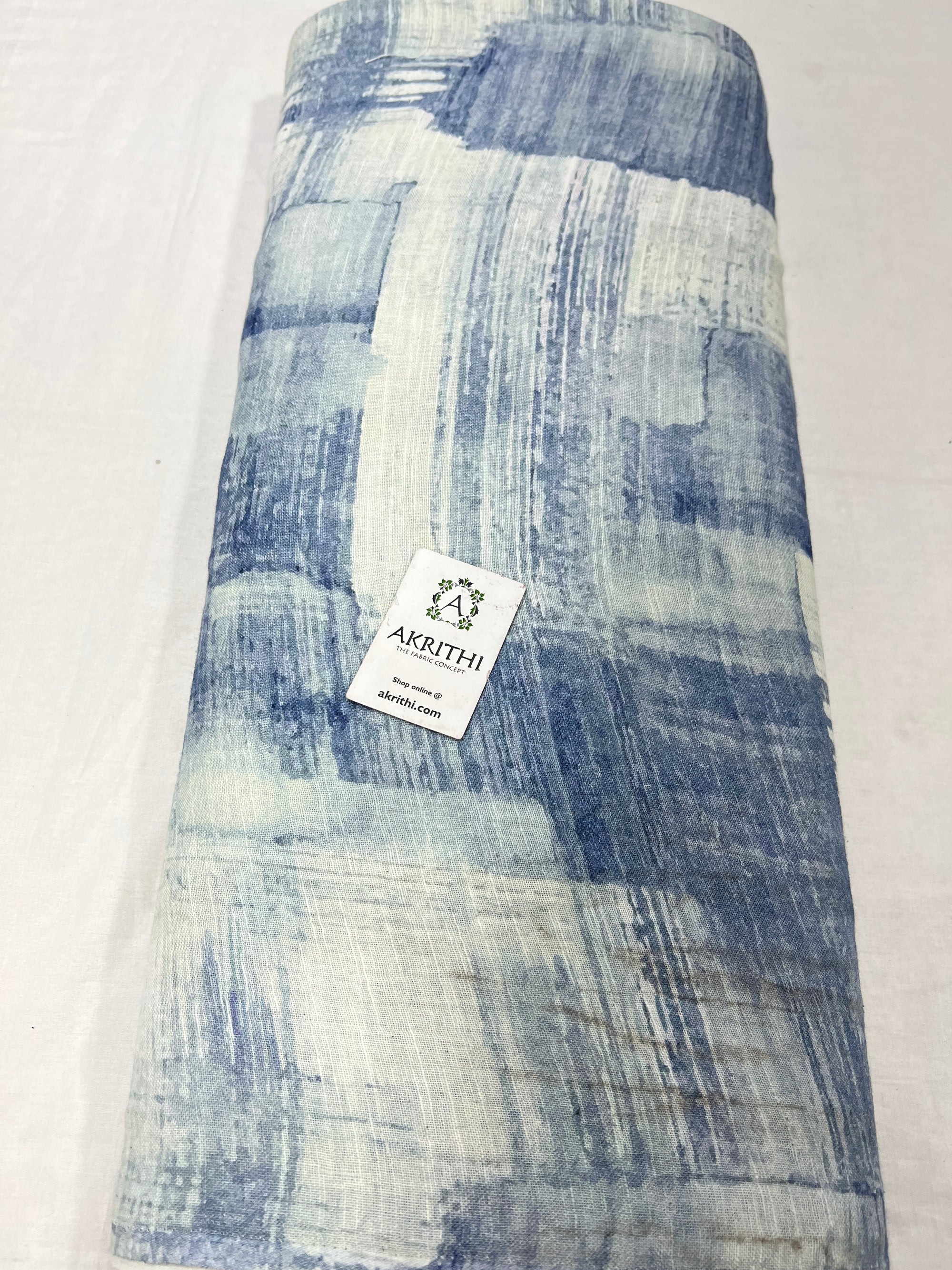 Digital Printed pure linen twill cotton fabric