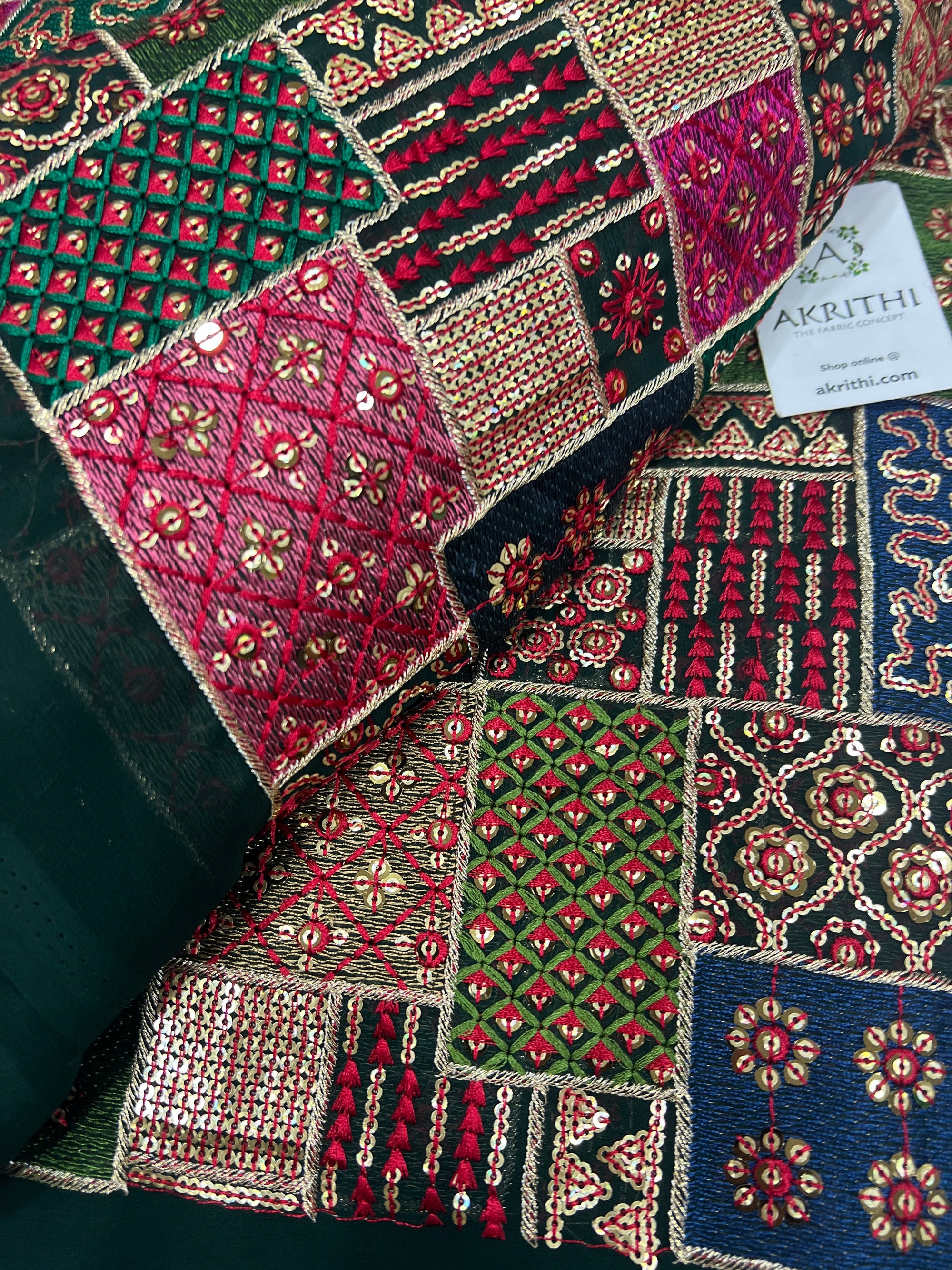 Embroidered Georgette fabric