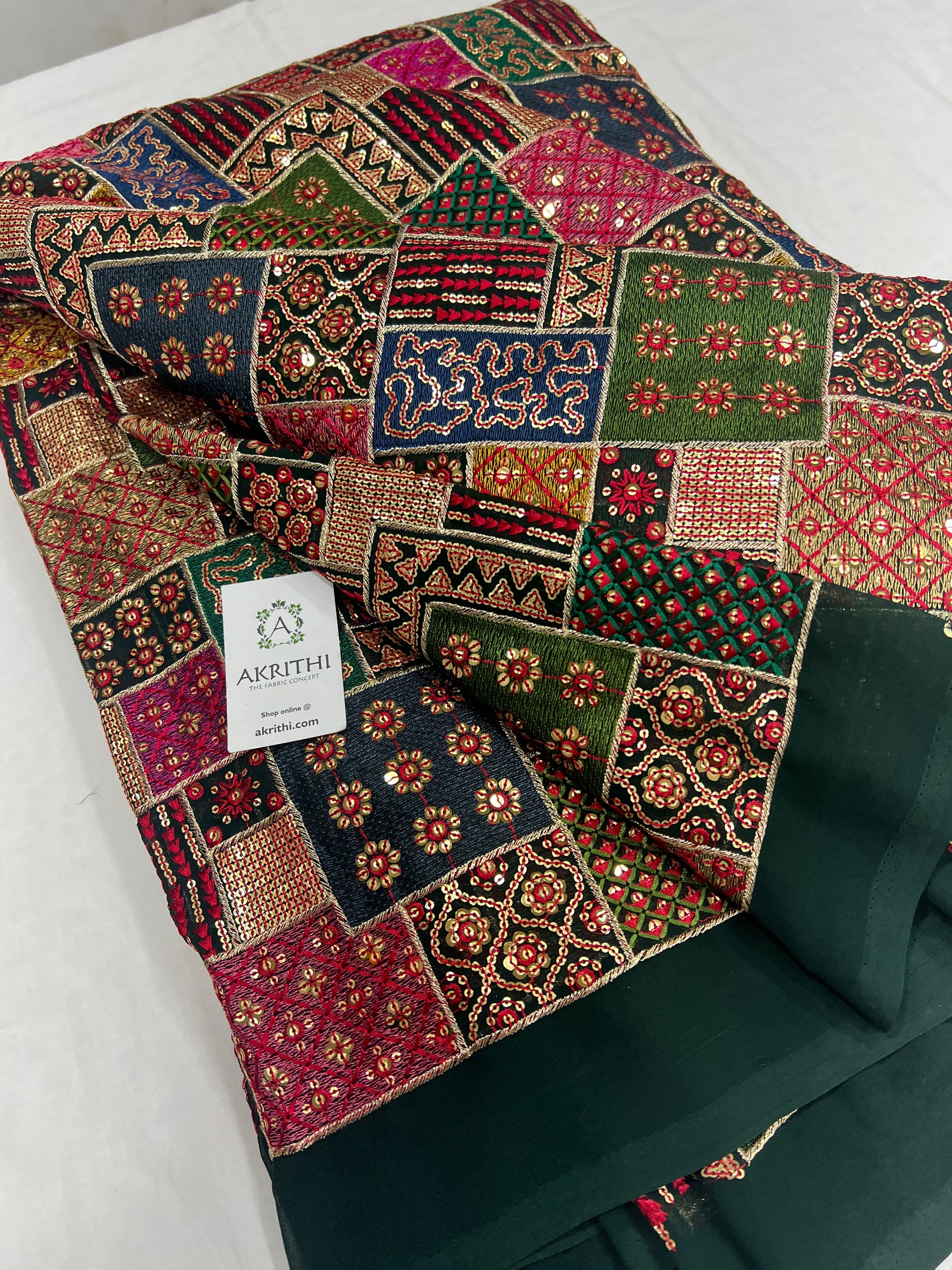 Embroidered Georgette fabric