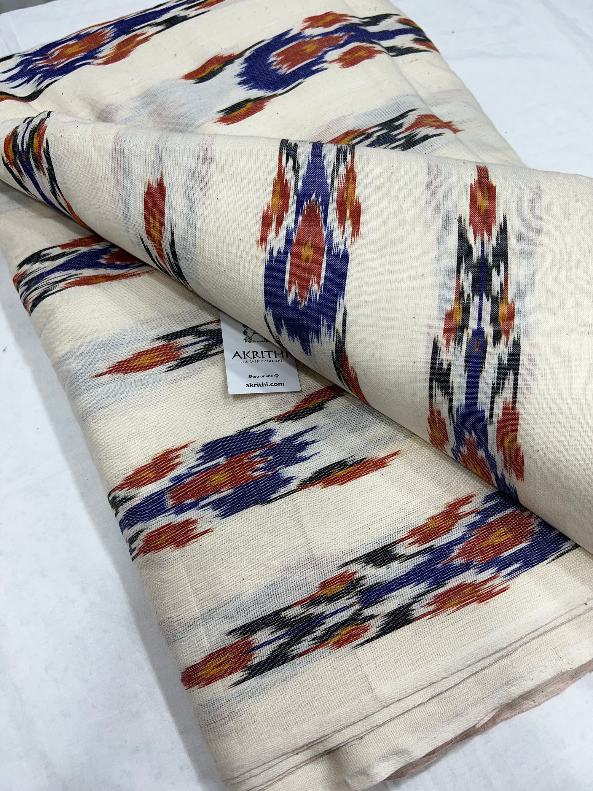 Handloom Ikat pure cotton fabric