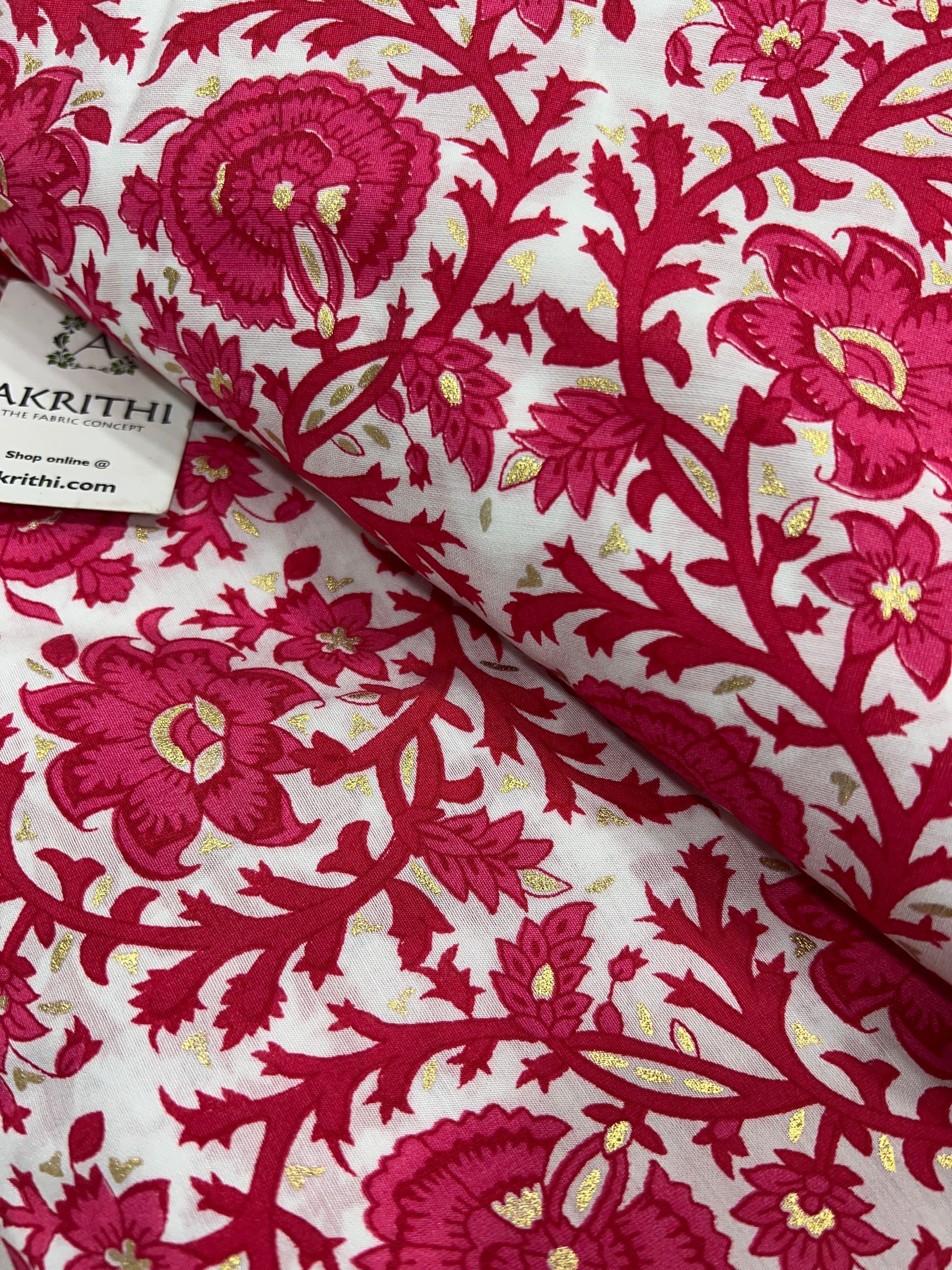 Printed viscose silk fabric