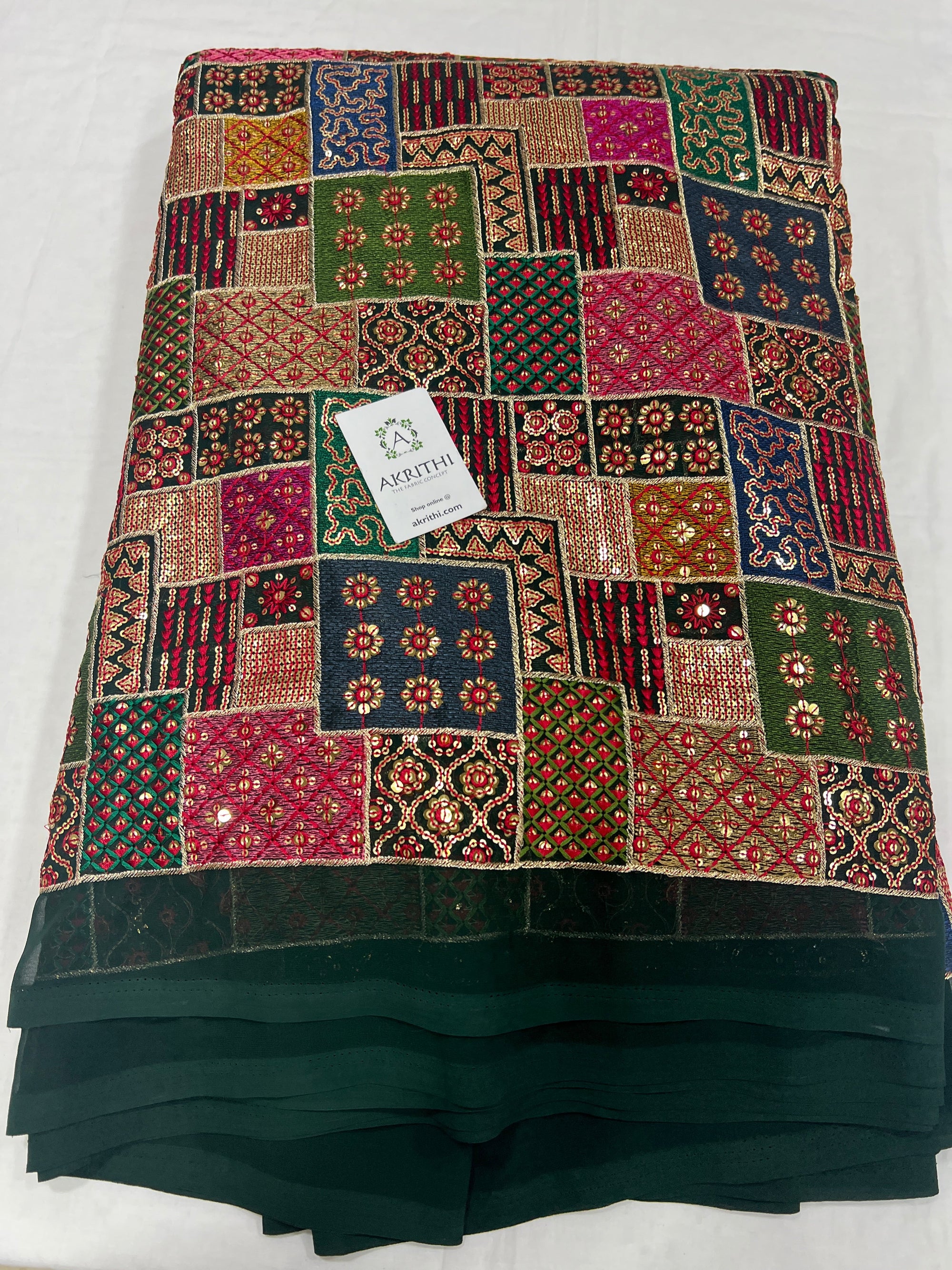 Embroidered Georgette fabric