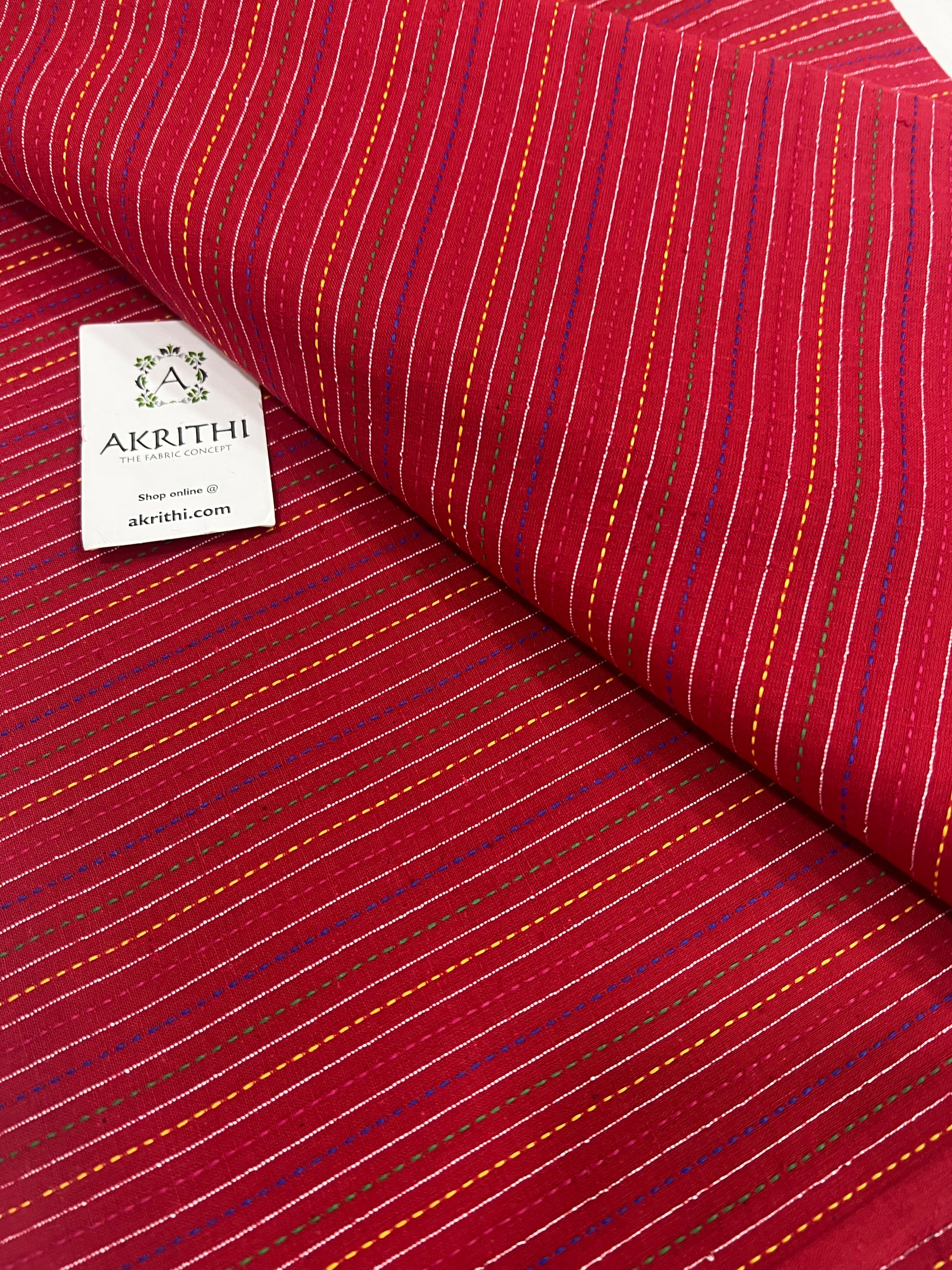 Kantha pure cotton fabric