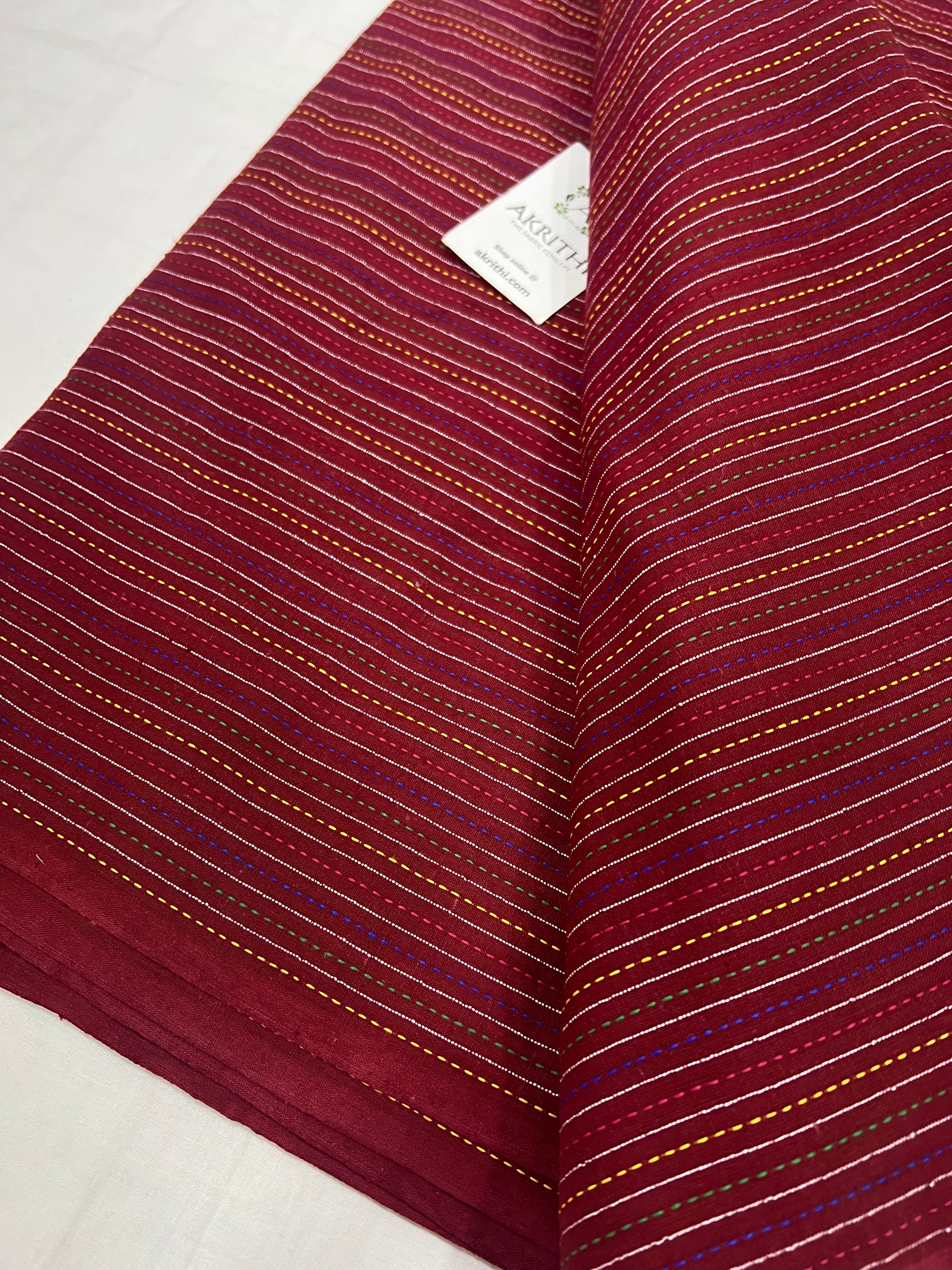 Kantha pure cotton fabric