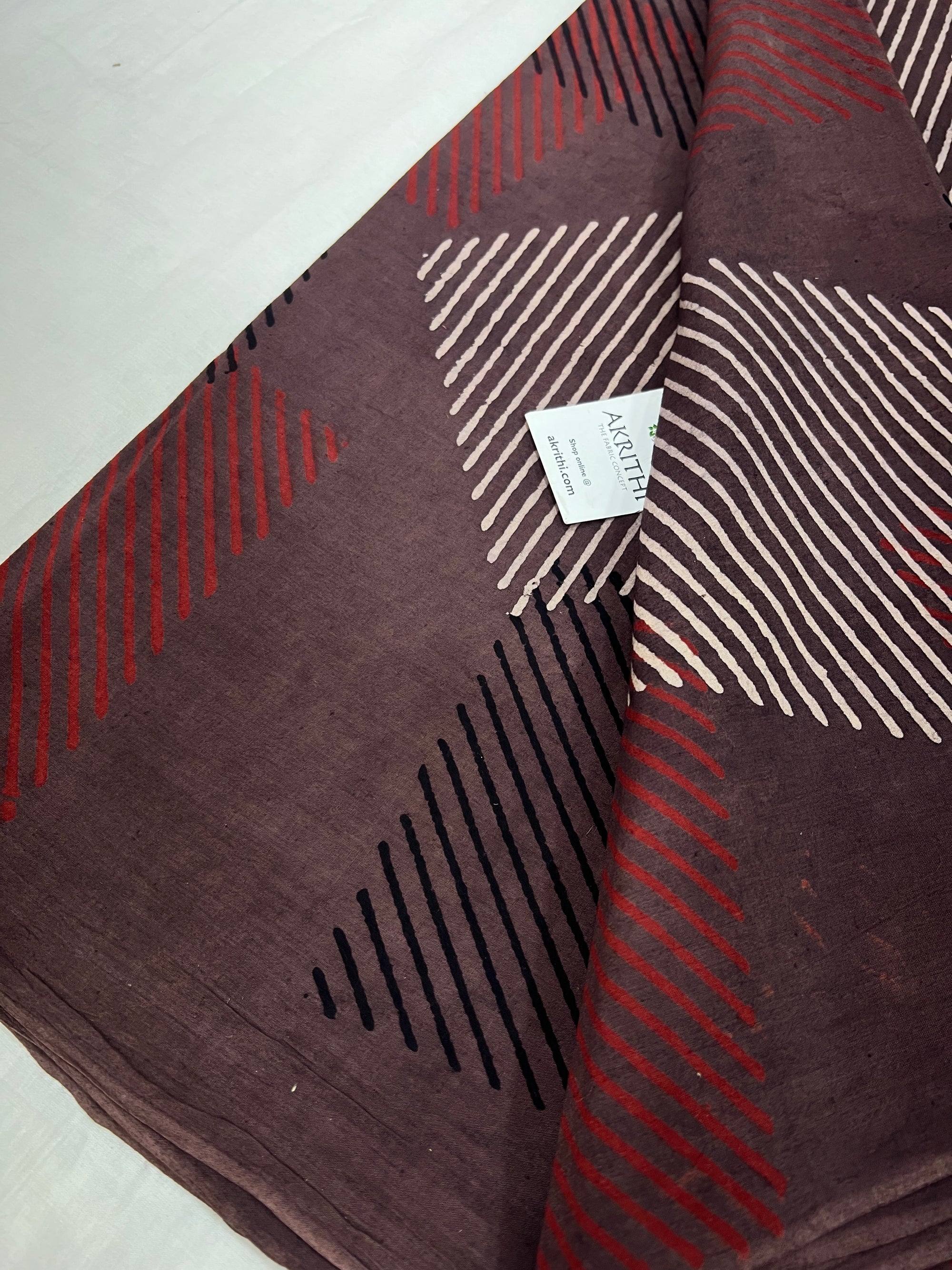 Ajrakh Printed pure cotton fabric