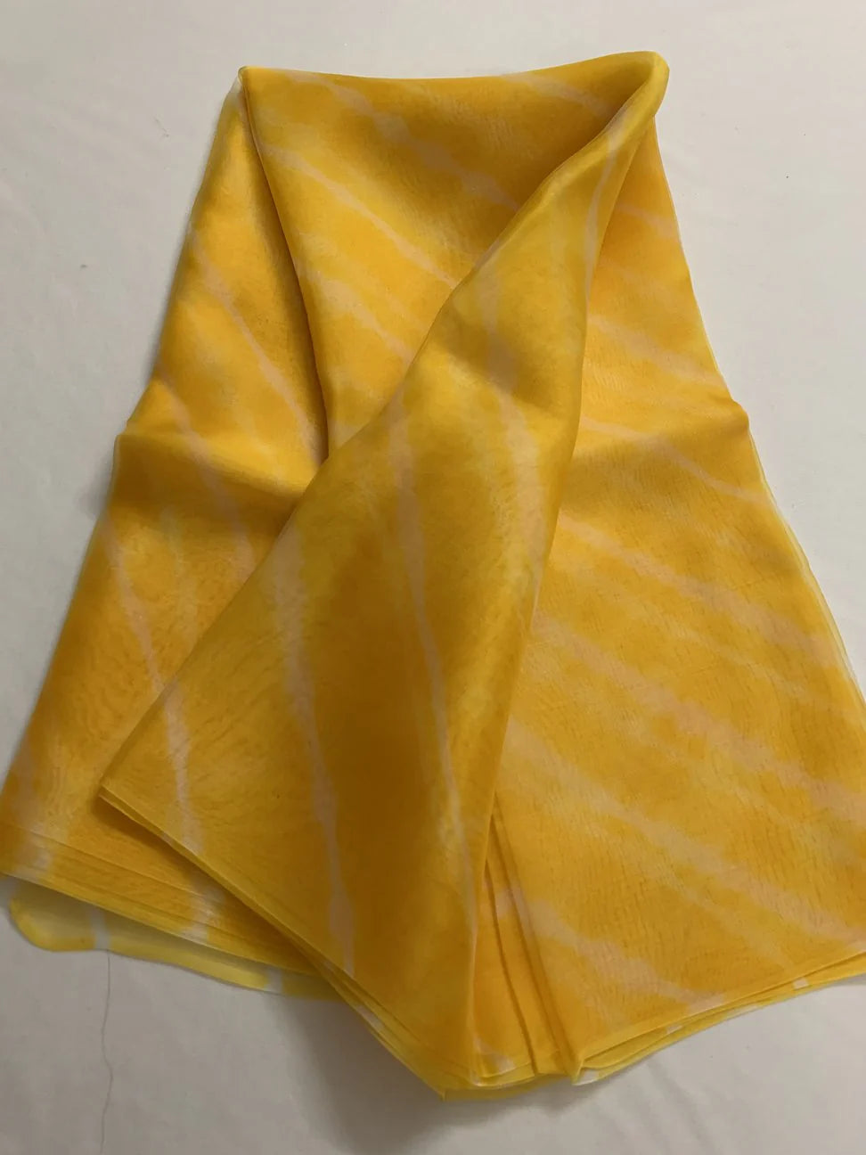 LEHERIYA TIE AND DYE PURE SILK ORGANZA FABRIC