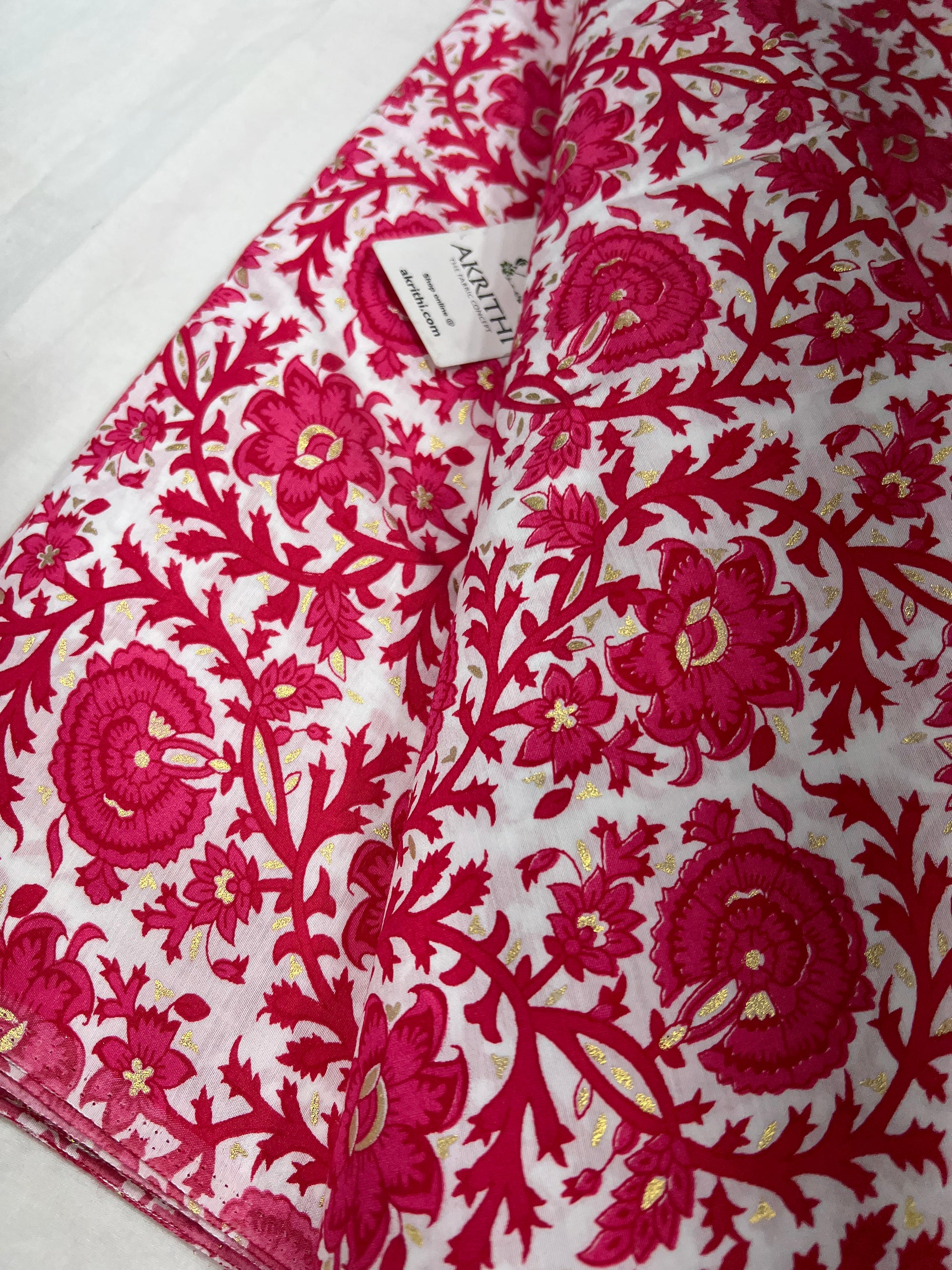 Printed viscose silk fabric