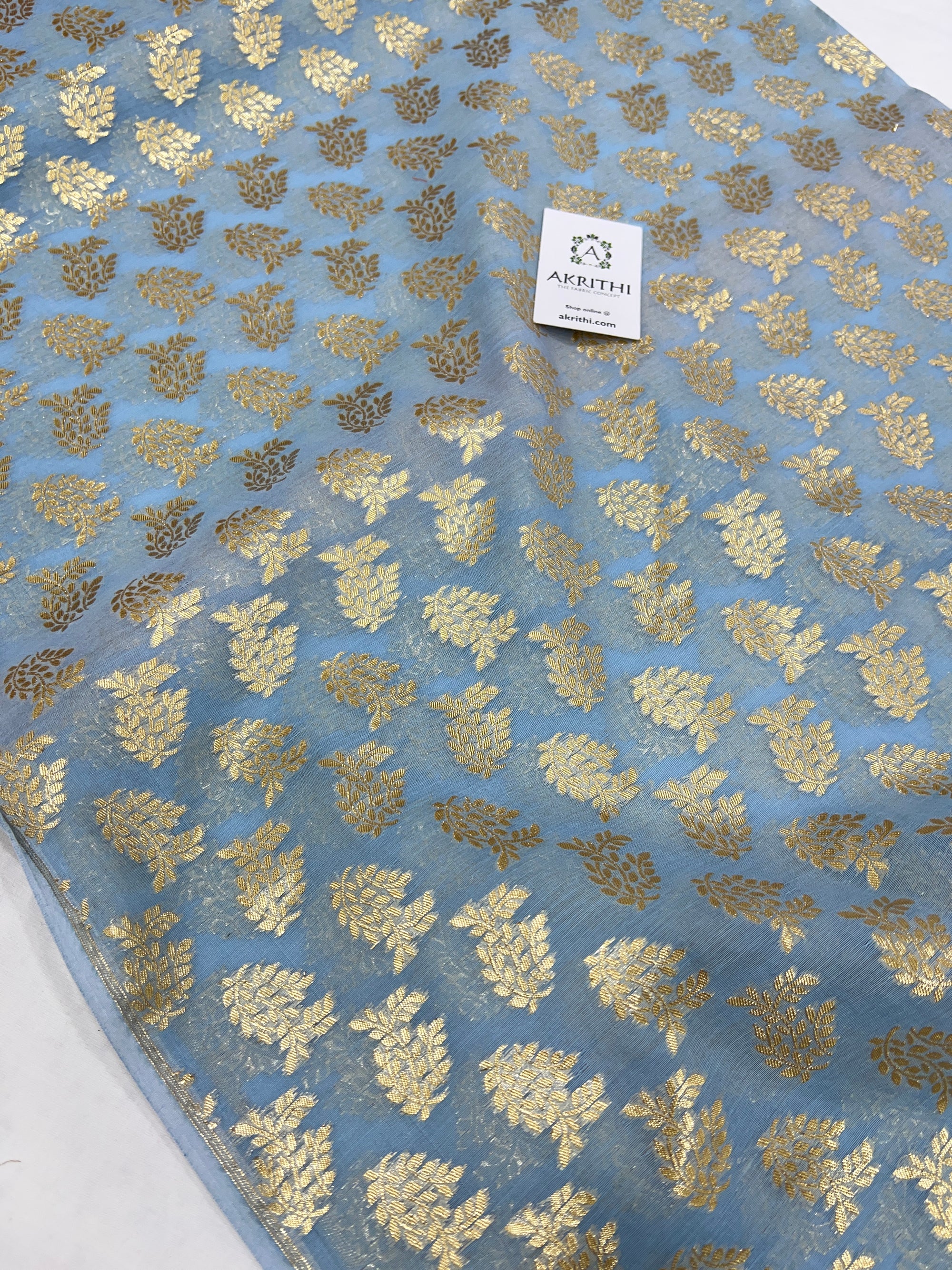 Banarasi chanderi cotton lurex fabric