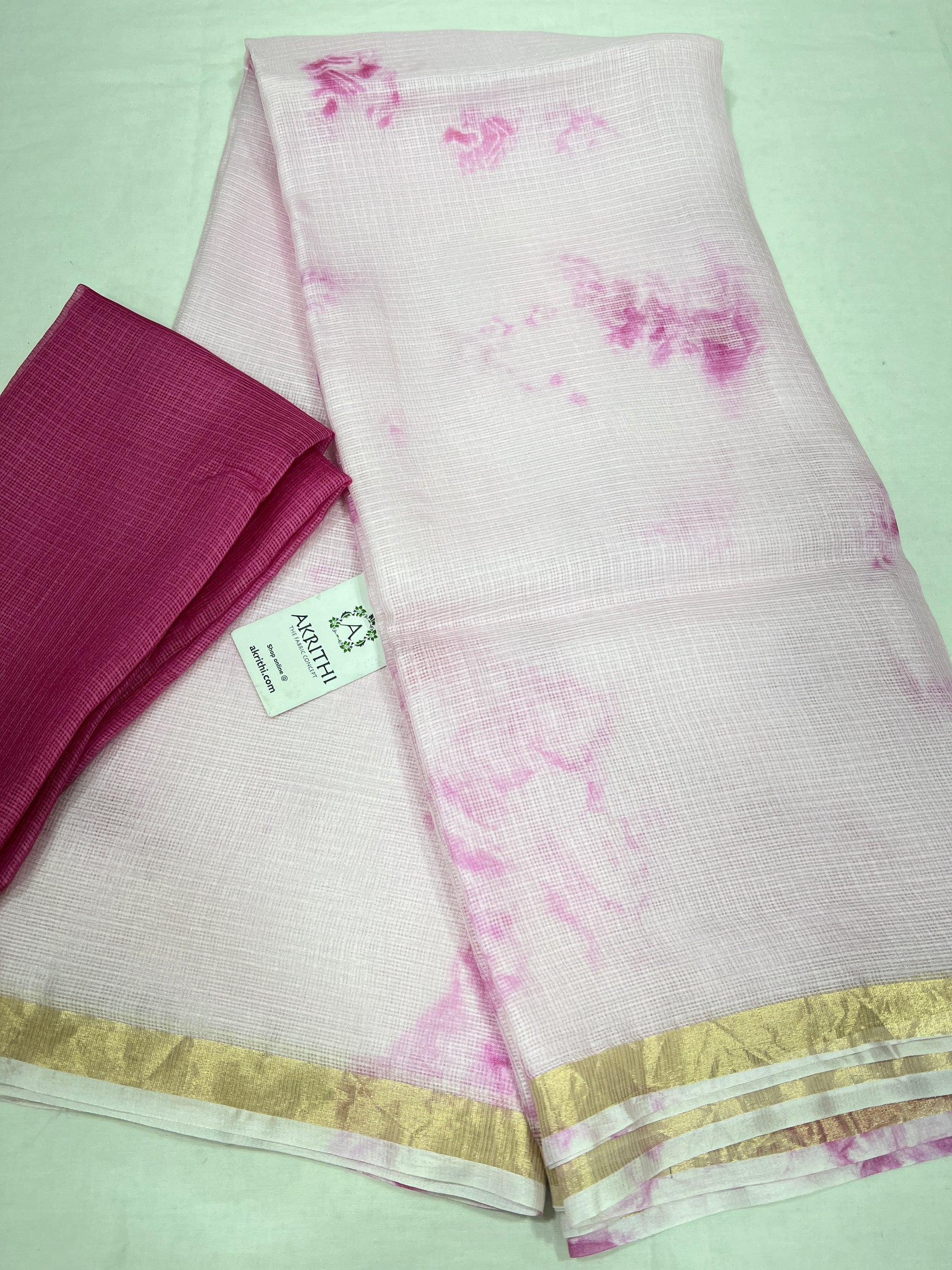Tie and dye pure kota silk saree