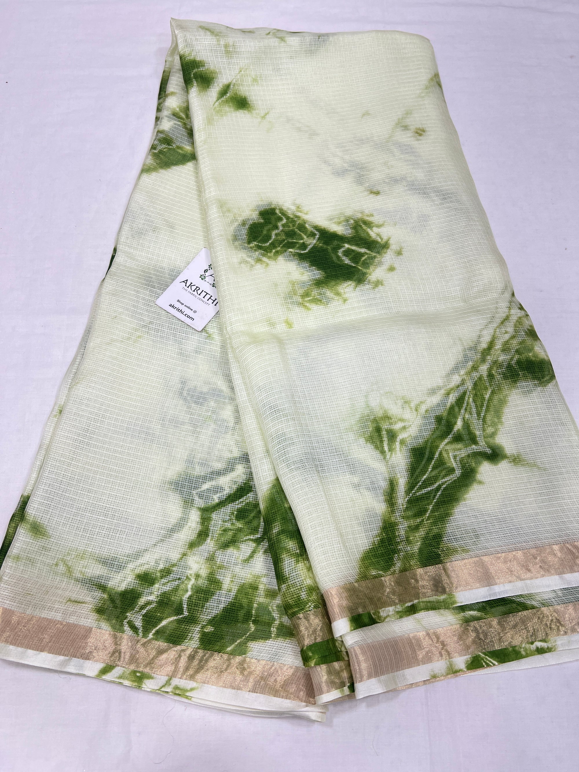Tie and dye pure kota silk saree