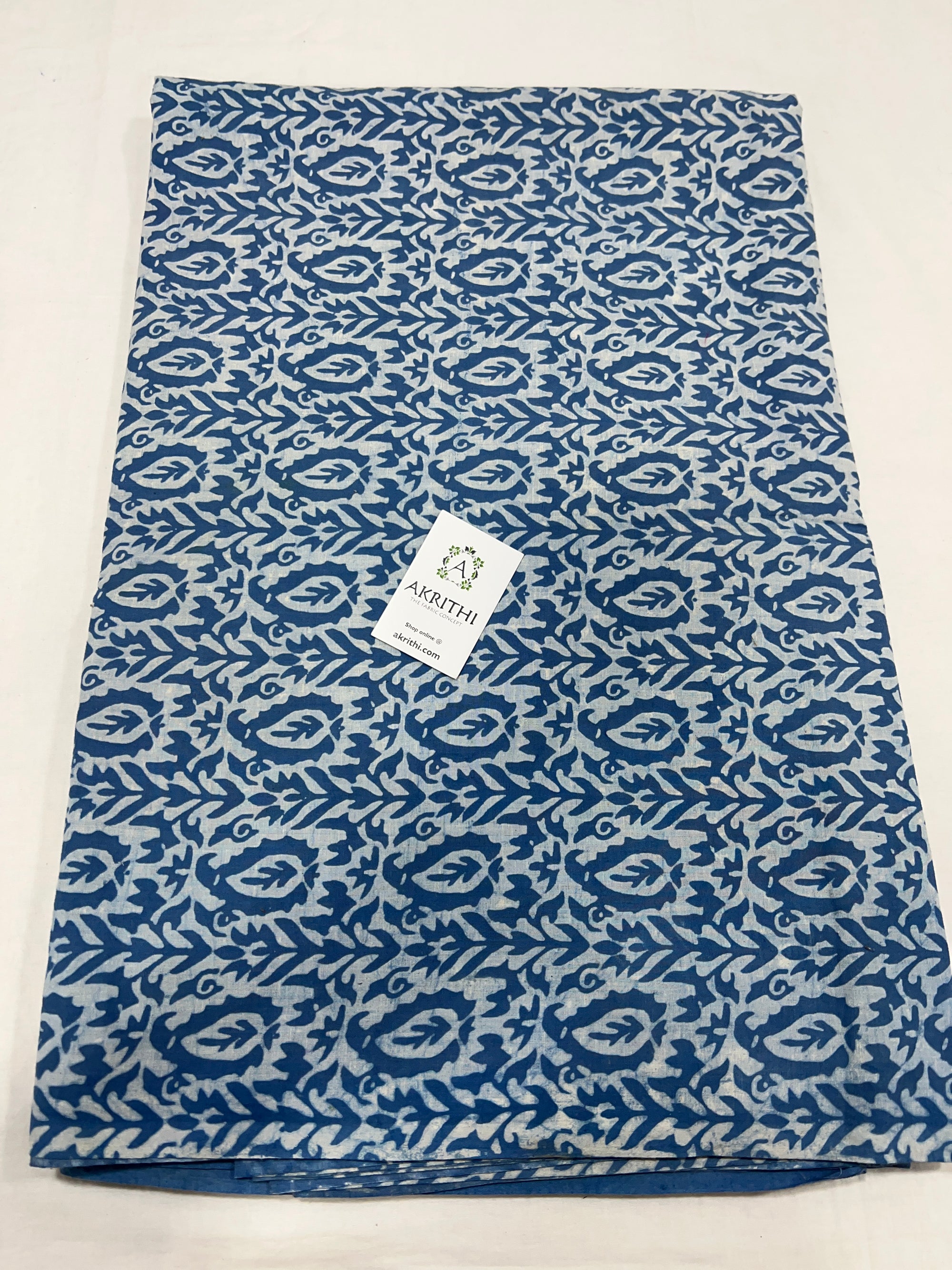 Dabu block Printed pure cotton fabric