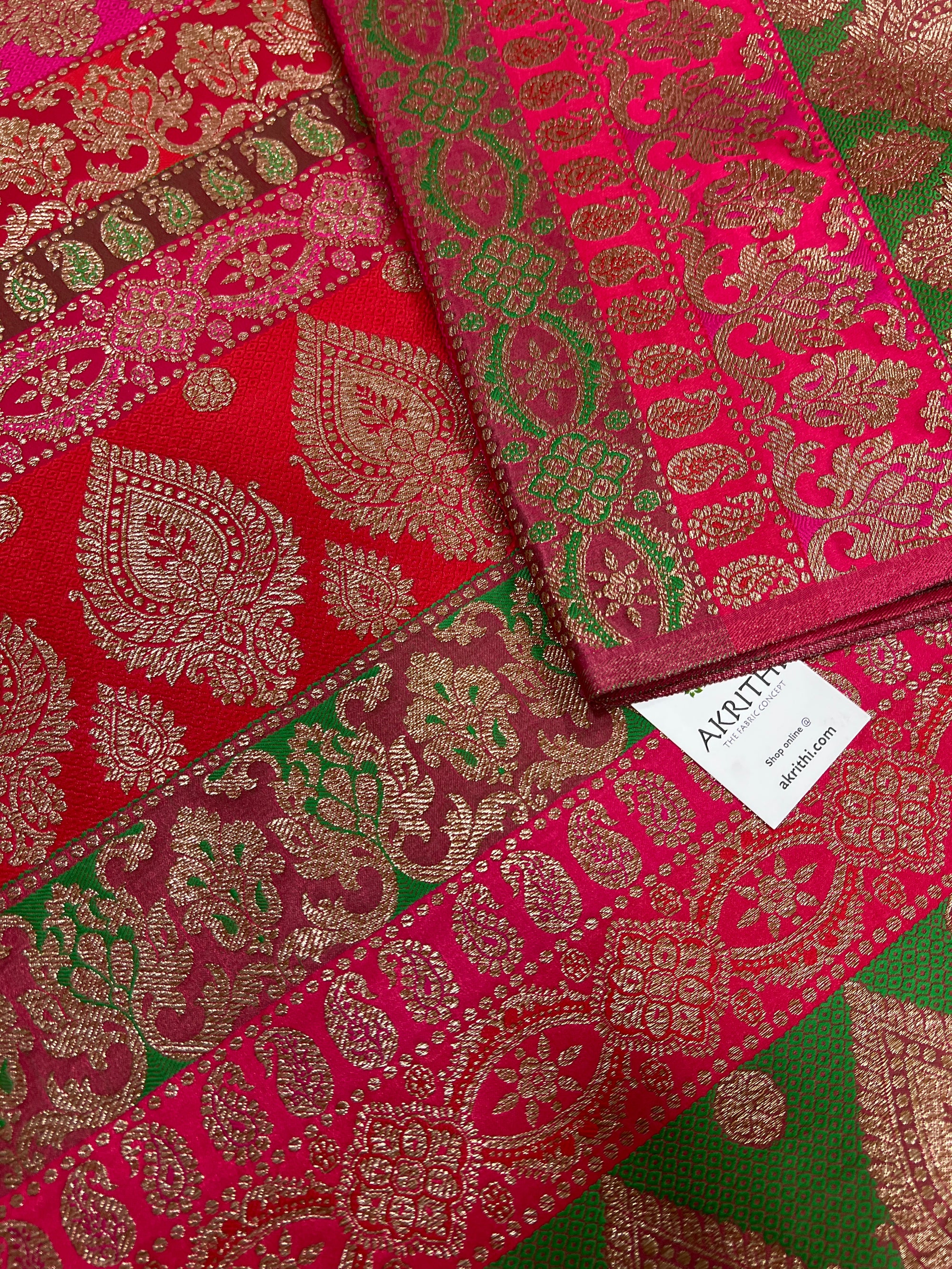Pure Banarasi brocade fabric