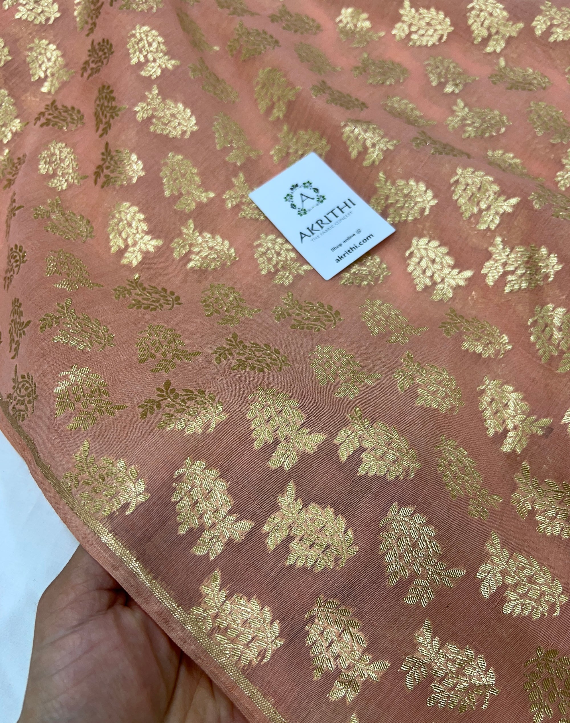 Banarasi chanderi cotton lurex fabric